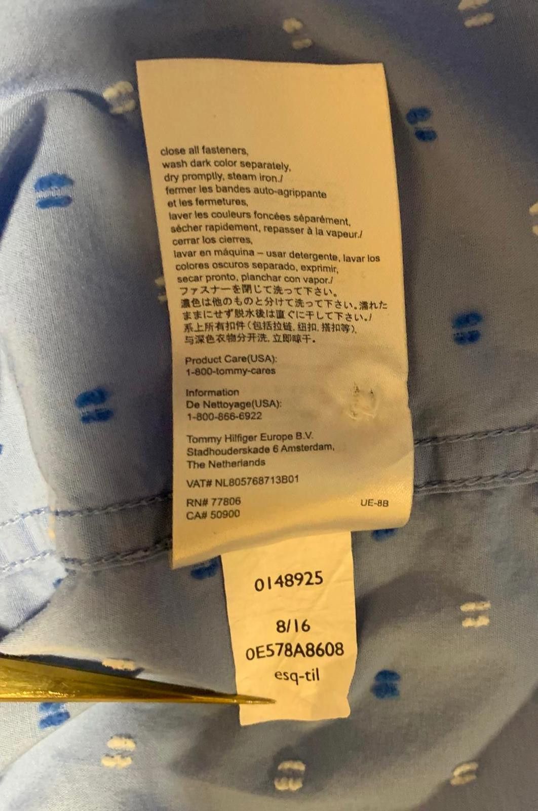 Tommy Hilfiger Tommy Hilfiger Men's Size 3XL Blue Casual Button-Down Shirt Size US XXL / EU 58 / 5 - 10 Thumbnail
