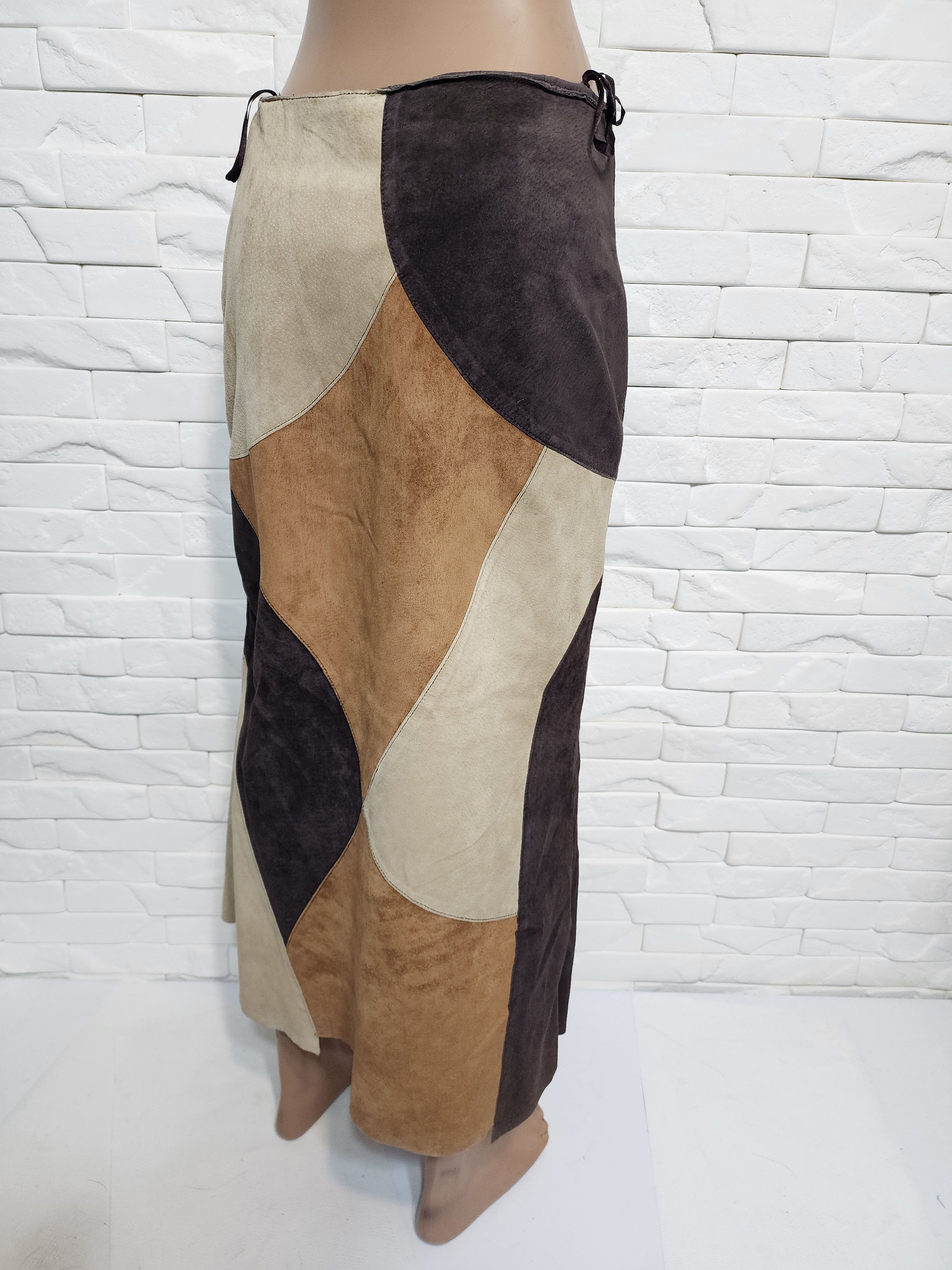 Other Brown Suede Leather Skirt: 30" Waist Size 30" / US 8 / IT 44 - 3 Thumbnail