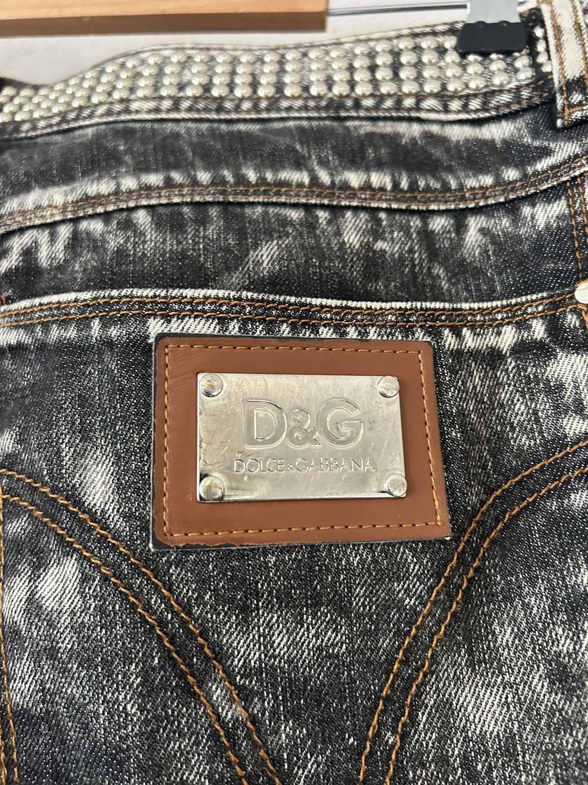 Dolce & Gabbana Punk Studded Acid Wash Jeans Size US 36 / EU 52 - 16 Thumbnail