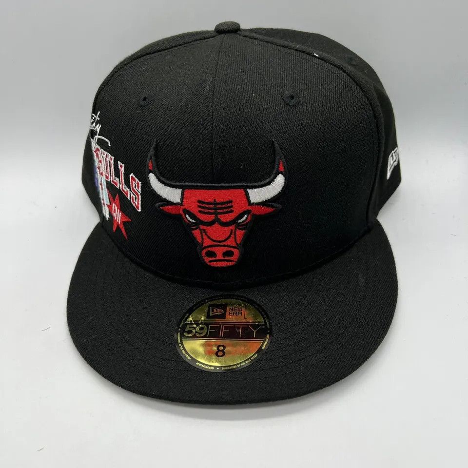 New Era Chicago Bulls NBA Size 8 Hat Fitted Cap New Michael Jordan Size ONE SIZE - 2 Thumbnail