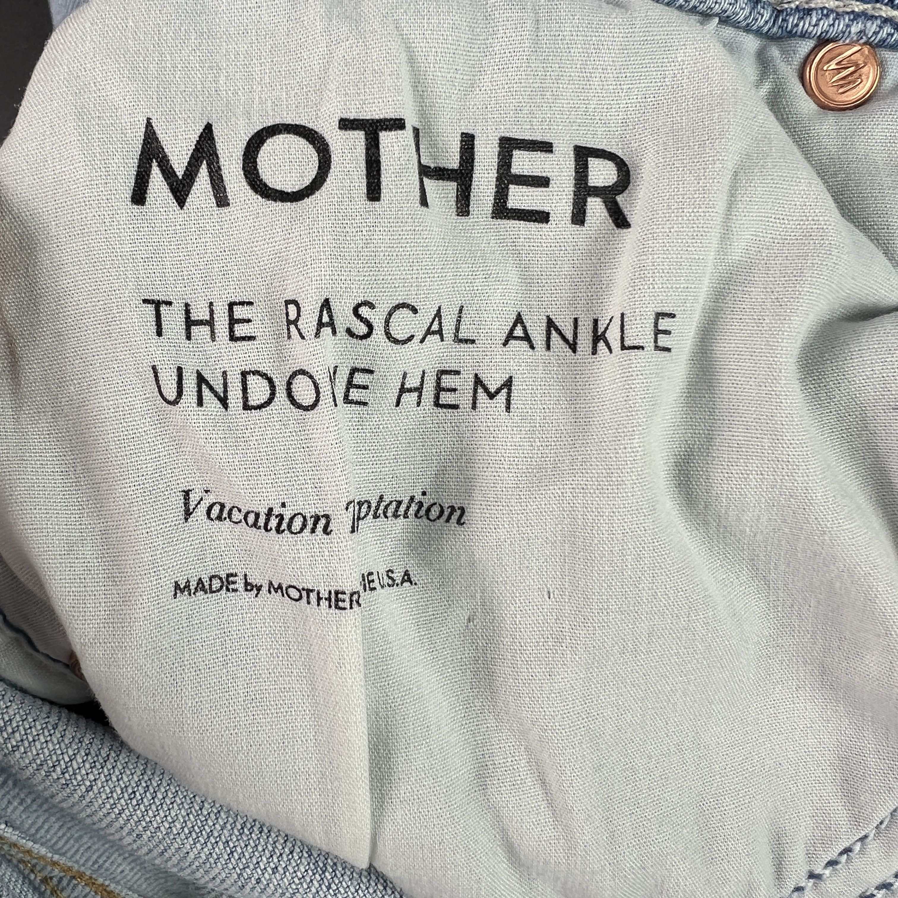 MOTHER Mother Jeans Rascal Ankle Undone Hem Blue Distressed Denim Size 25" / US 0 / IT 36 - 8 Thumbnail