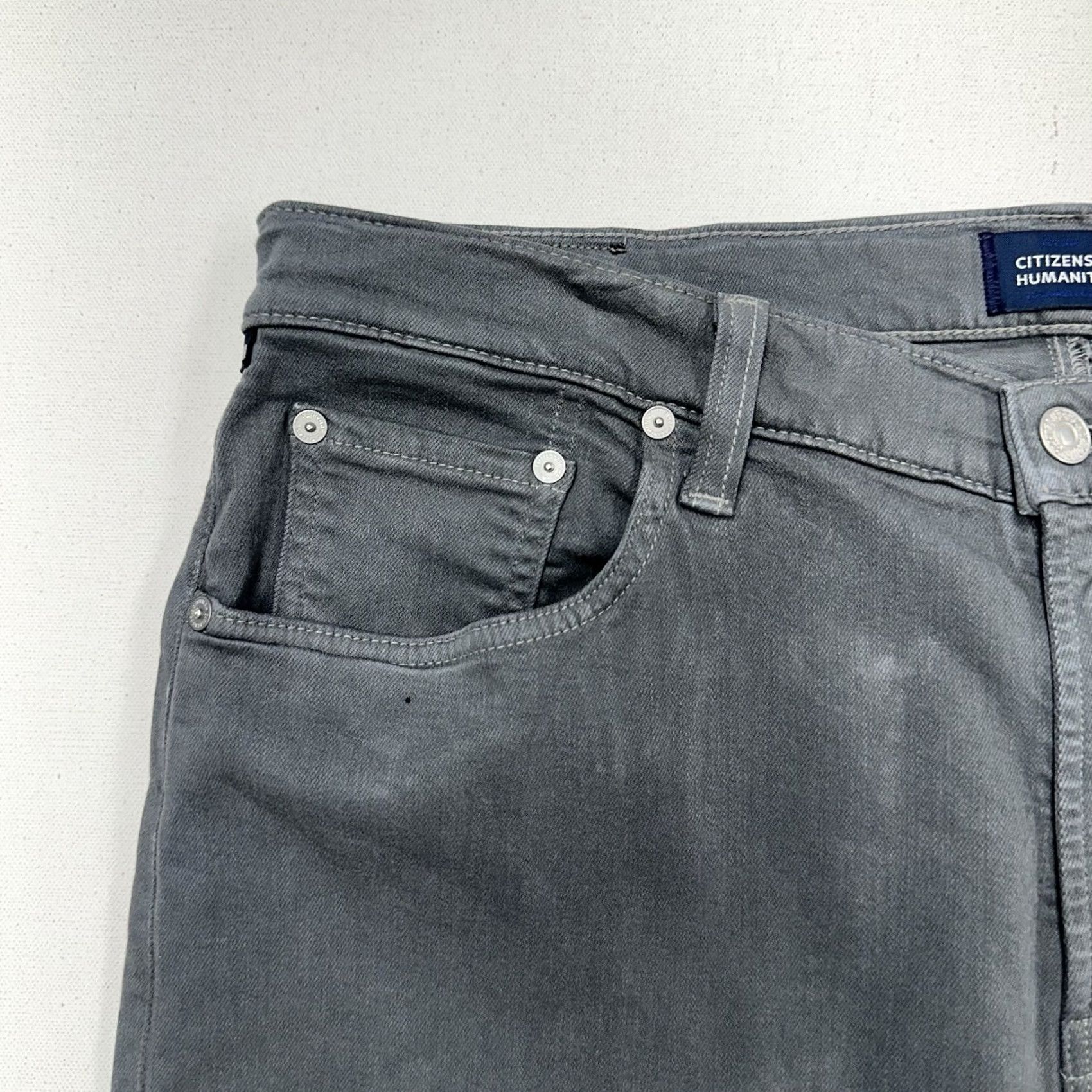 Citizens Of Humanity Citizens of Humanity The Adler Slim Straight Jeans Mens 34x26 Gray Size US 34 / EU 50 - 4 Thumbnail