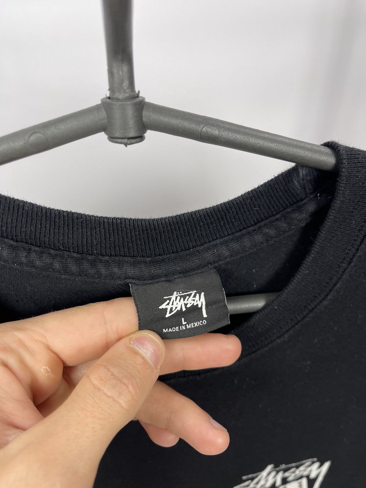 Stussy Stussy T-Shirt Big Logo Size L Black Made in Mexico Size US L / EU 52-54 / 3 - 4 Thumbnail