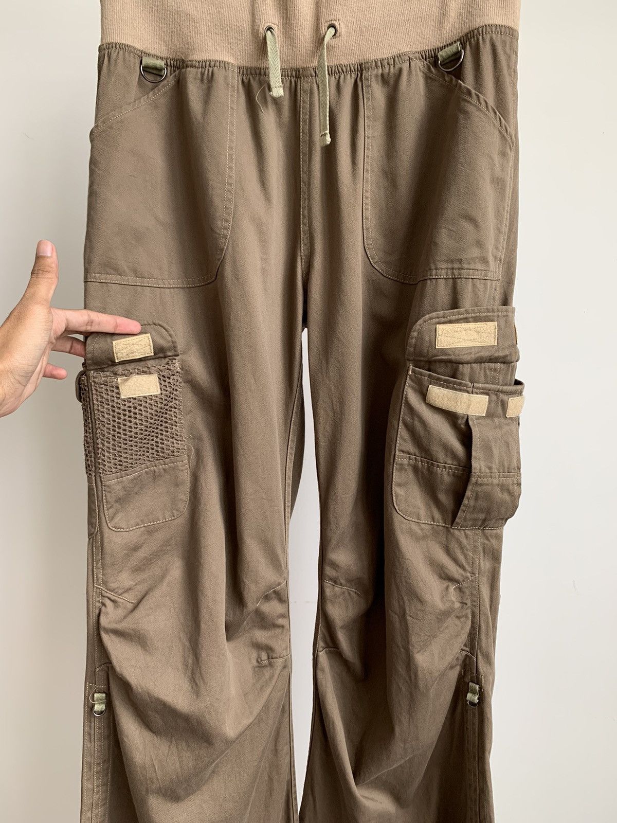 Japanese Brand 2000s Black Baccara Cargo Wide Flare Pant Size US 31 - 6 Thumbnail