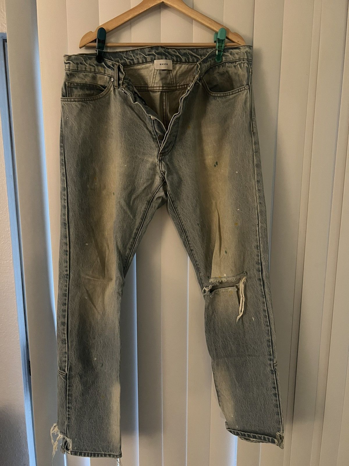 Rhude RHUDE Distressed Denim Size US 36 / EU 52 - 1 Thumbnail