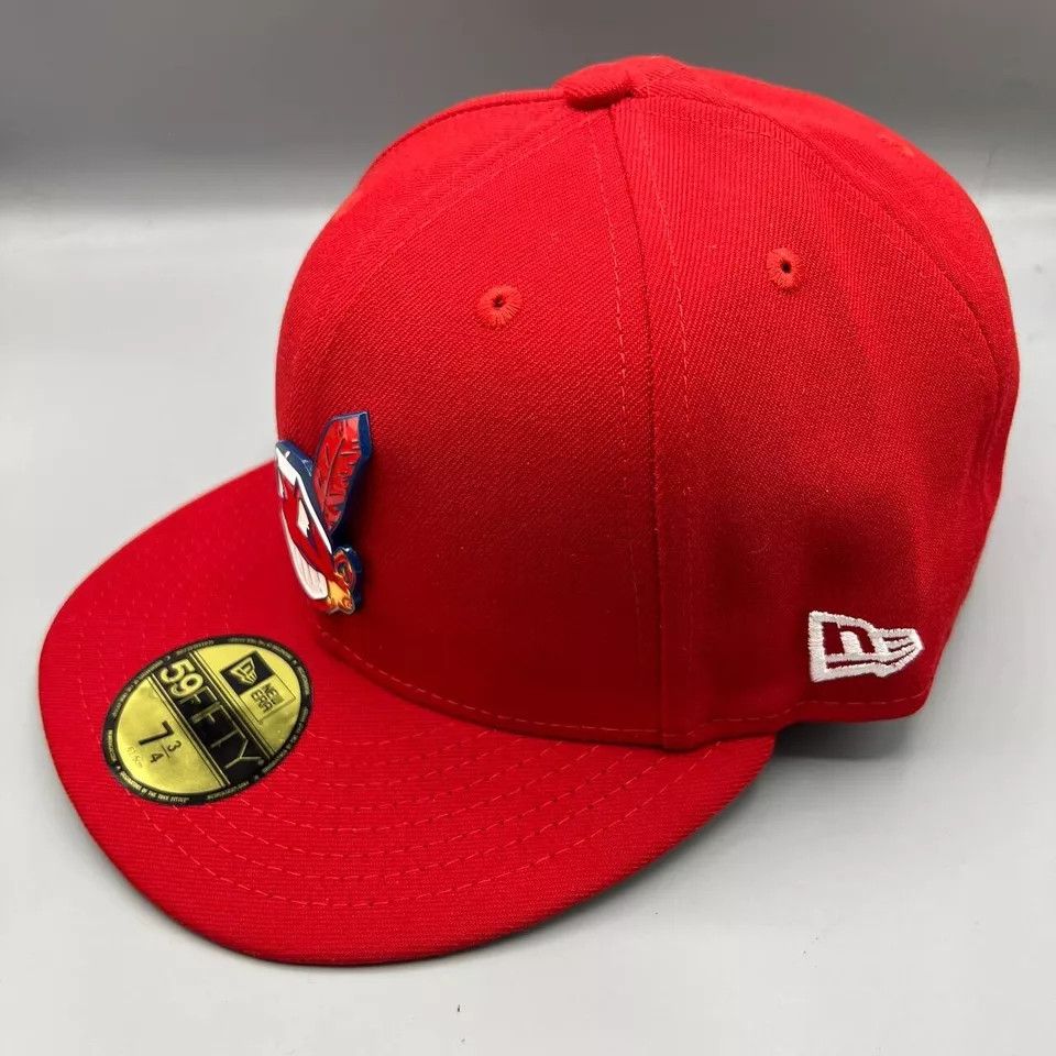 New Era Cleveland Indians Guardians Hat Men 7 3/4 Fitted Cap New Size ONE SIZE - 4 Thumbnail