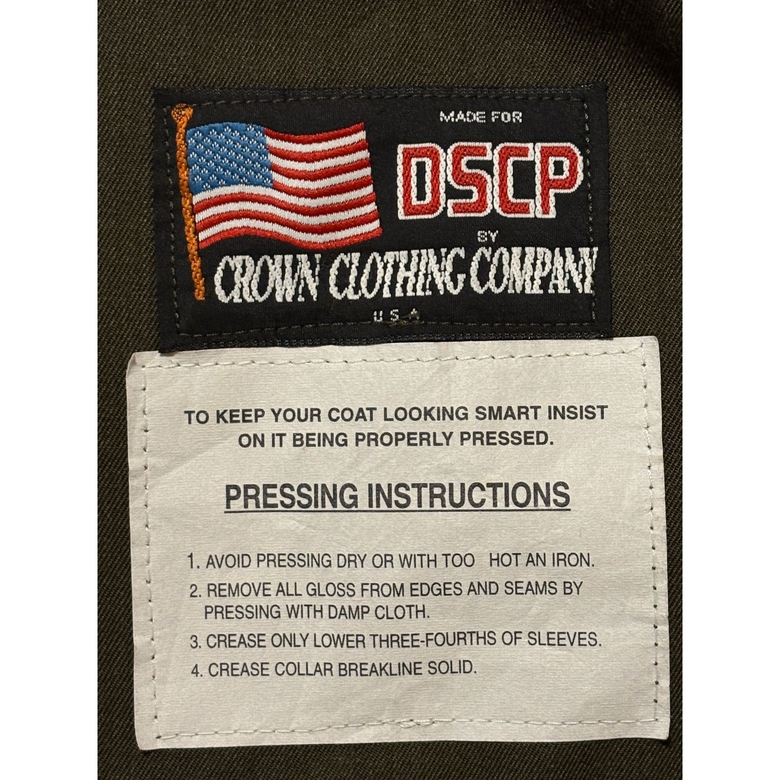 Other VTG DSCP 46S Military Crown Clothing USA Jacket NO BELT Size US S / EU 44-46 / 1 - 8 Thumbnail