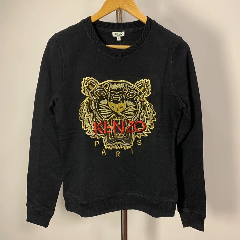 Kenzo Women's Black Tiger Head Sweatshirt S - dmc