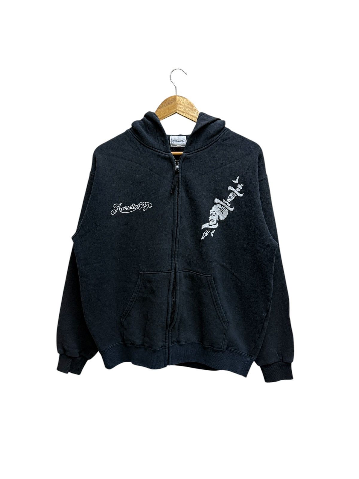 Japanese Brand Acoustic Prominent Skull Zip Up Sweater Hoodie Size US L / EU 52-54 / 3 - 2 Thumbnail