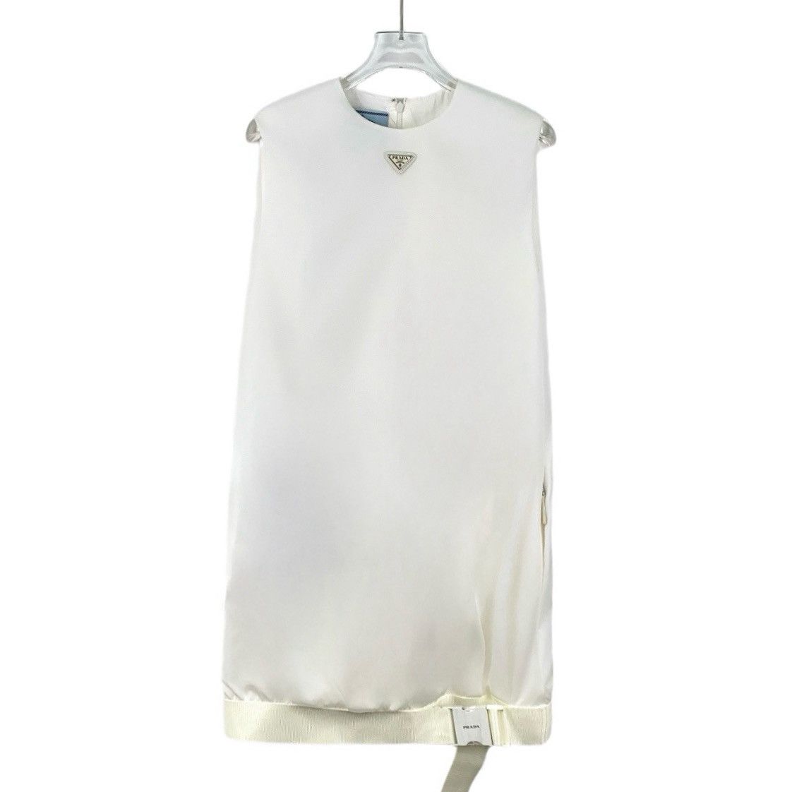 Prada Prada White Triangle Logo Waist Bag Sleeveless Dress K26WX Size XS / US 0-2 / IT 36-38 - 1 Thumbnail