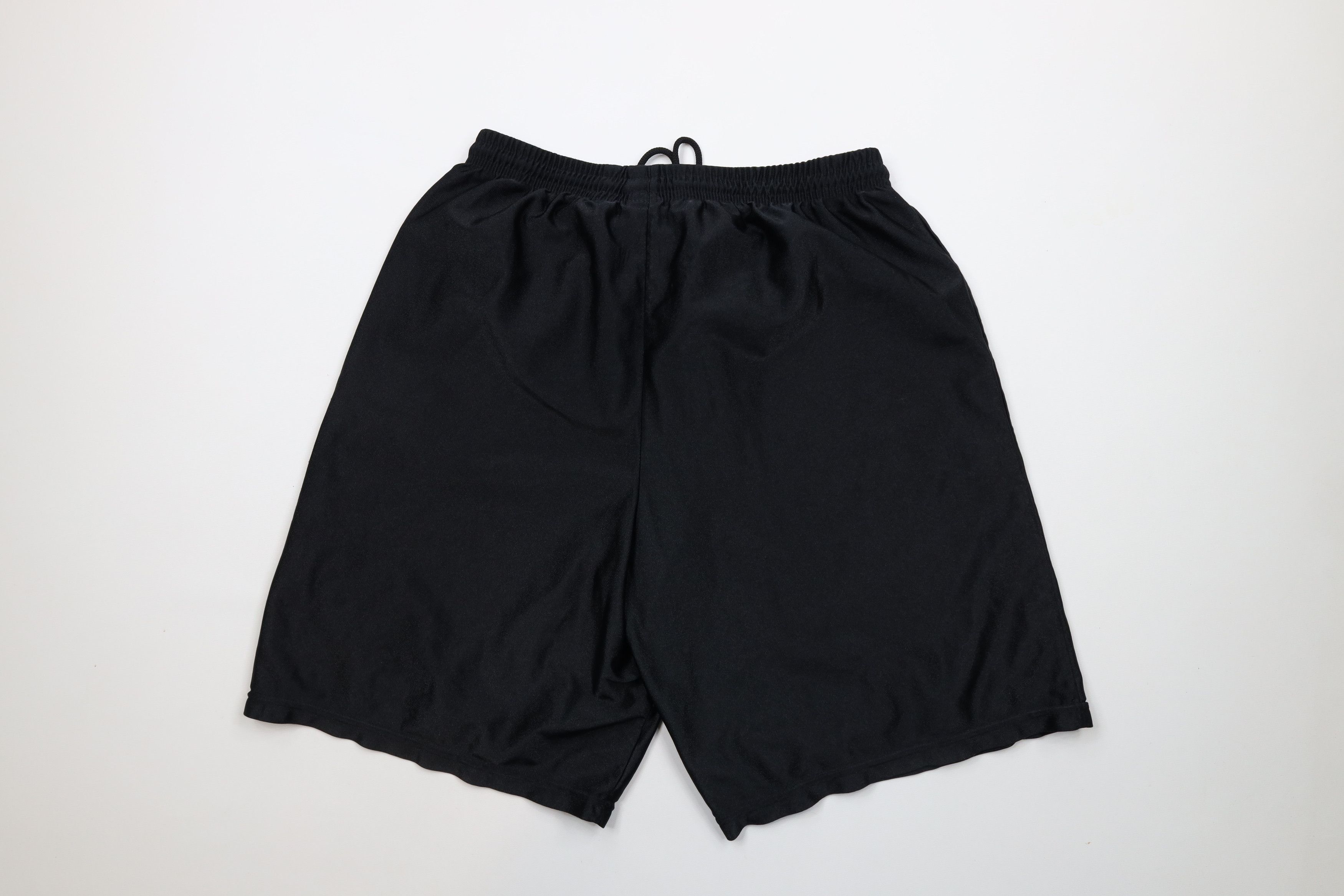Nike × Vintage Vintage 90s Nike Mini Swoosh Above Knee Shorts Black USA Size US 32 / EU 48 - 9 Thumbnail