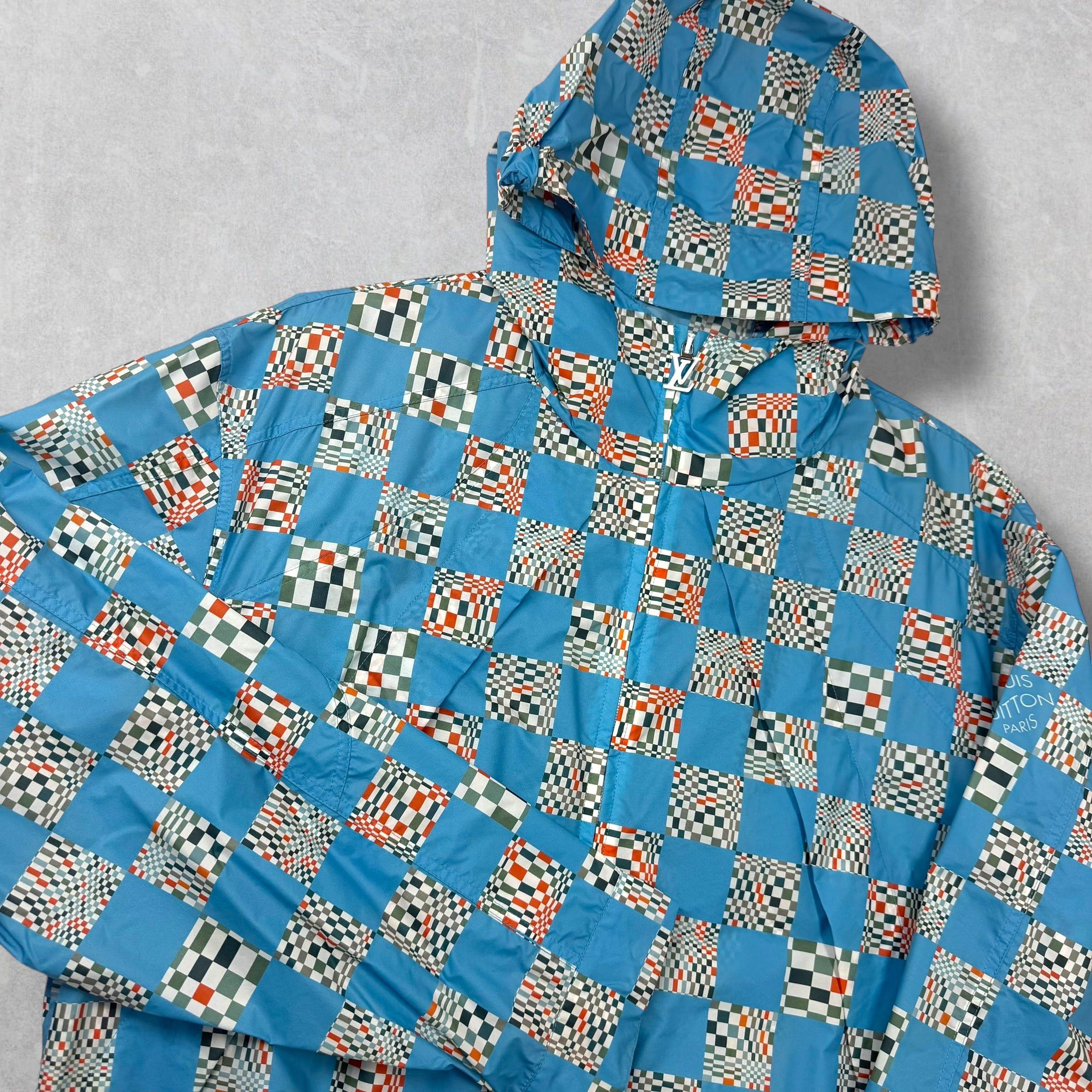 Louis Vuitton Louis Vuitton Distorted Damier Blue Nylon Windbreaker Jacket Size US S / EU 44-46 / 1 - 2 Thumbnail