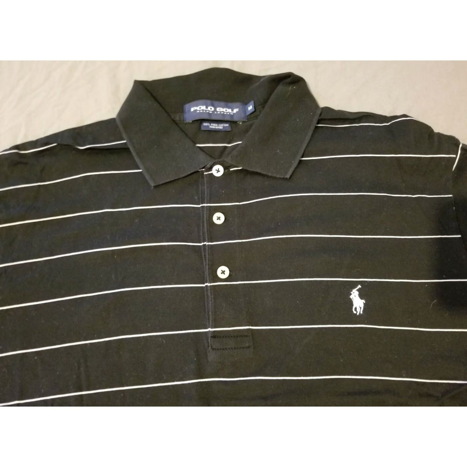 Polo Ralph Lauren Mens Polo Ralph Lauren Golf Shirt Medium Black Cotton Size US M / EU 48-50 / 2 - 2 Thumbnail