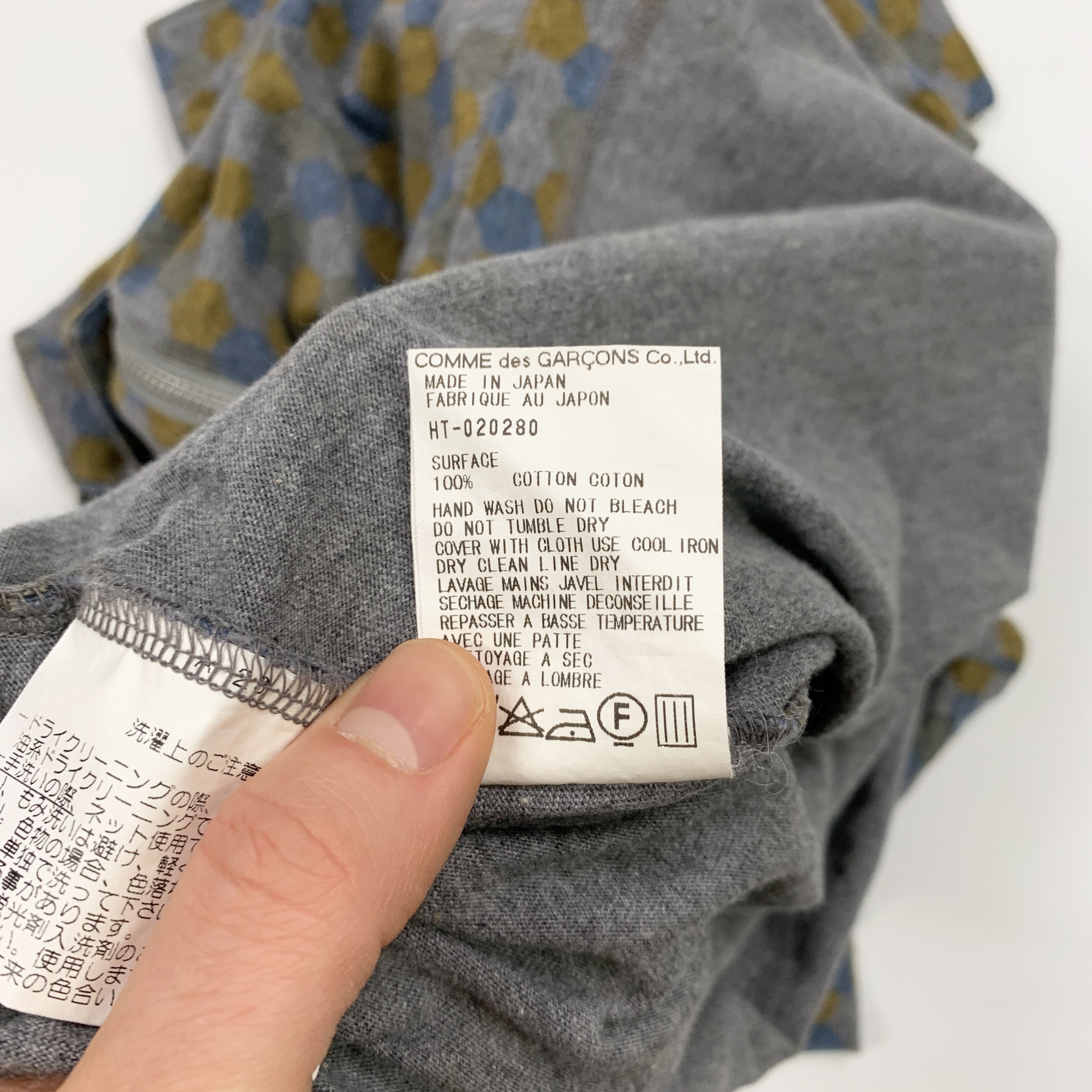Comme des Garcons × Comme des Garcons Homme × Comme des Garcons Homme Plus 2000 Hexagon Pattern Polo Shirt Size US M / EU 48-50 / 2 - 6 Thumbnail