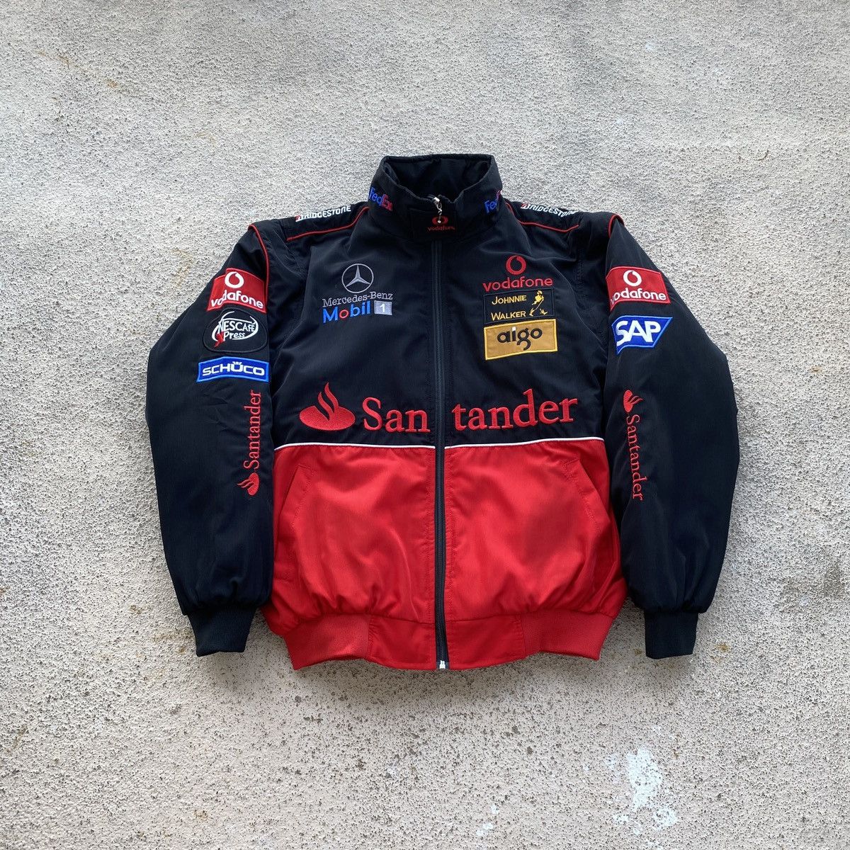 Ferrari McLaren Mercedes-Benz Santander Formula 1 Racing Jacket Size US XL / EU 56 / 4 - 1 Thumbnail