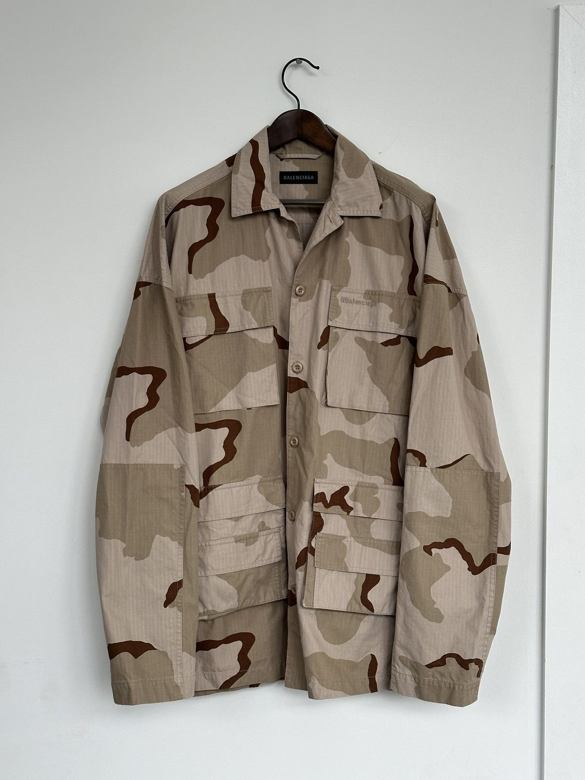 Balenciaga desert camo field jacket.