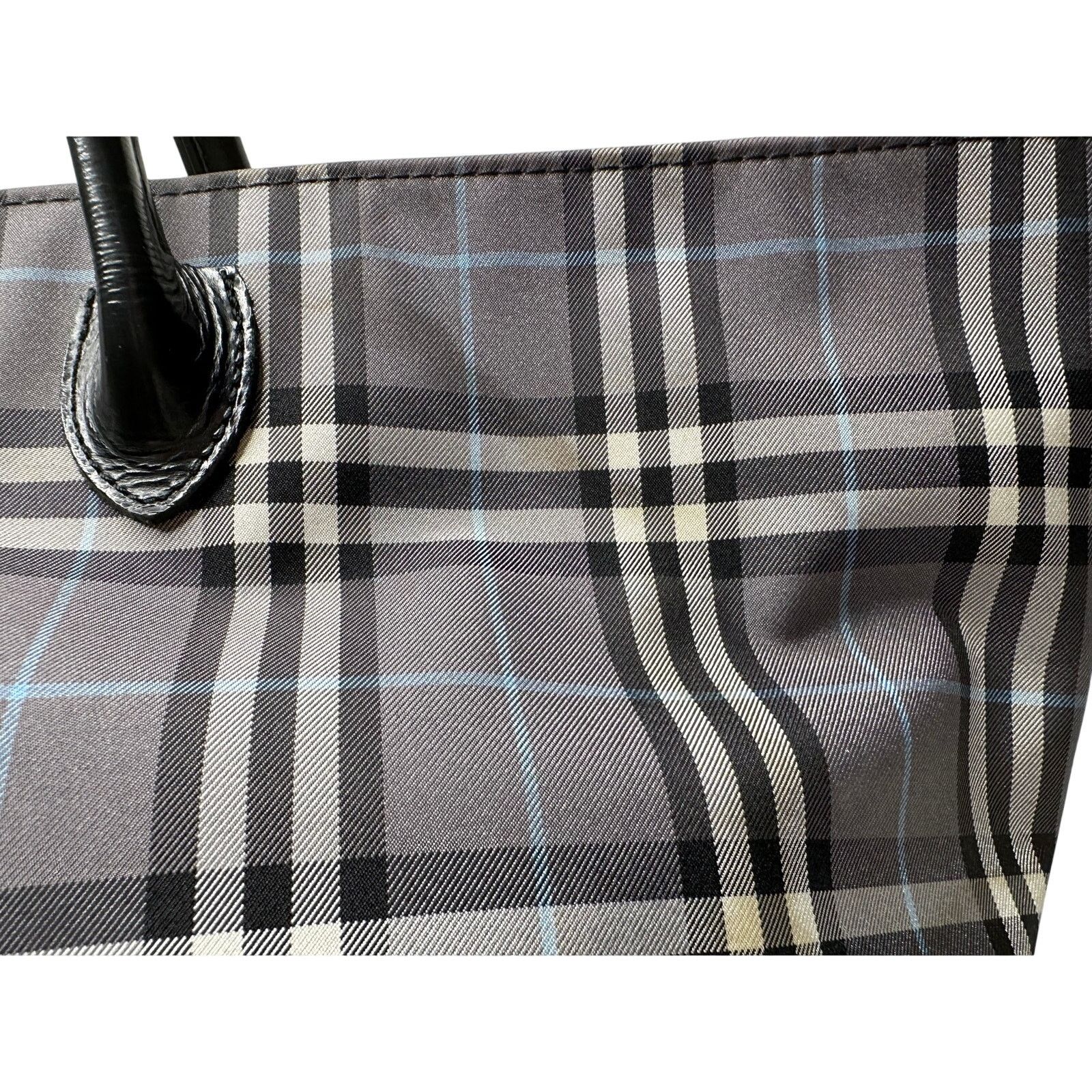 Burberry Autre Marque Burberrys London Gray Nova Check Blue Label Bag Size ONE SIZE - 12 Thumbnail