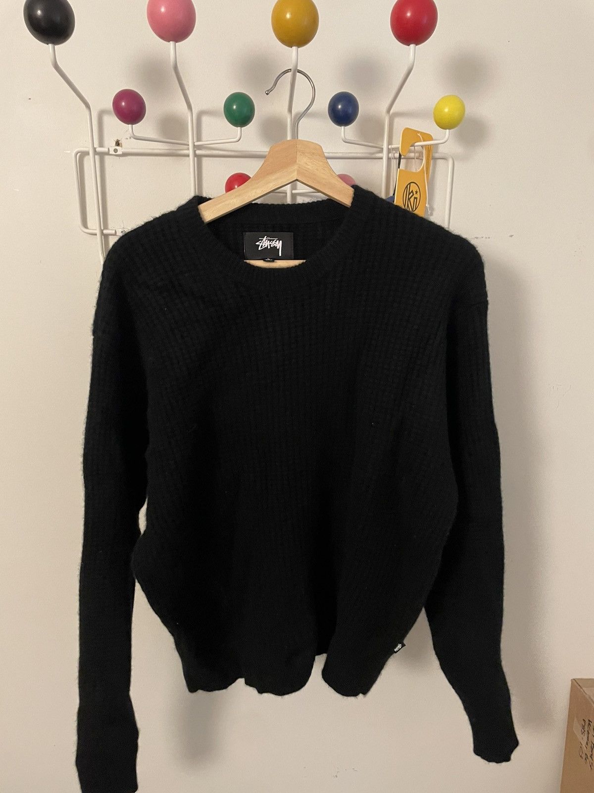 Stussy Waffle Cashmere Sweater Size US L / EU 52-54 / 3 - 2 Thumbnail