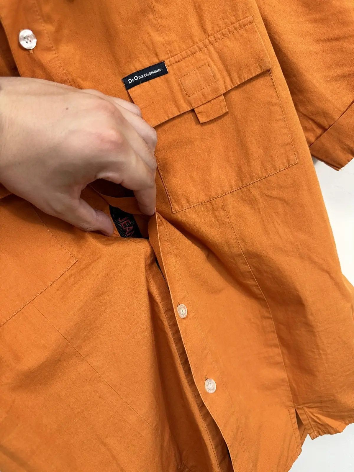 Dolce & Gabbana × Vintage Vintage Dolce & Gabbana Men's Pocket Logo Short Sleeve Shirt Size US M / EU 48-50 / 2 - 10 Thumbnail
