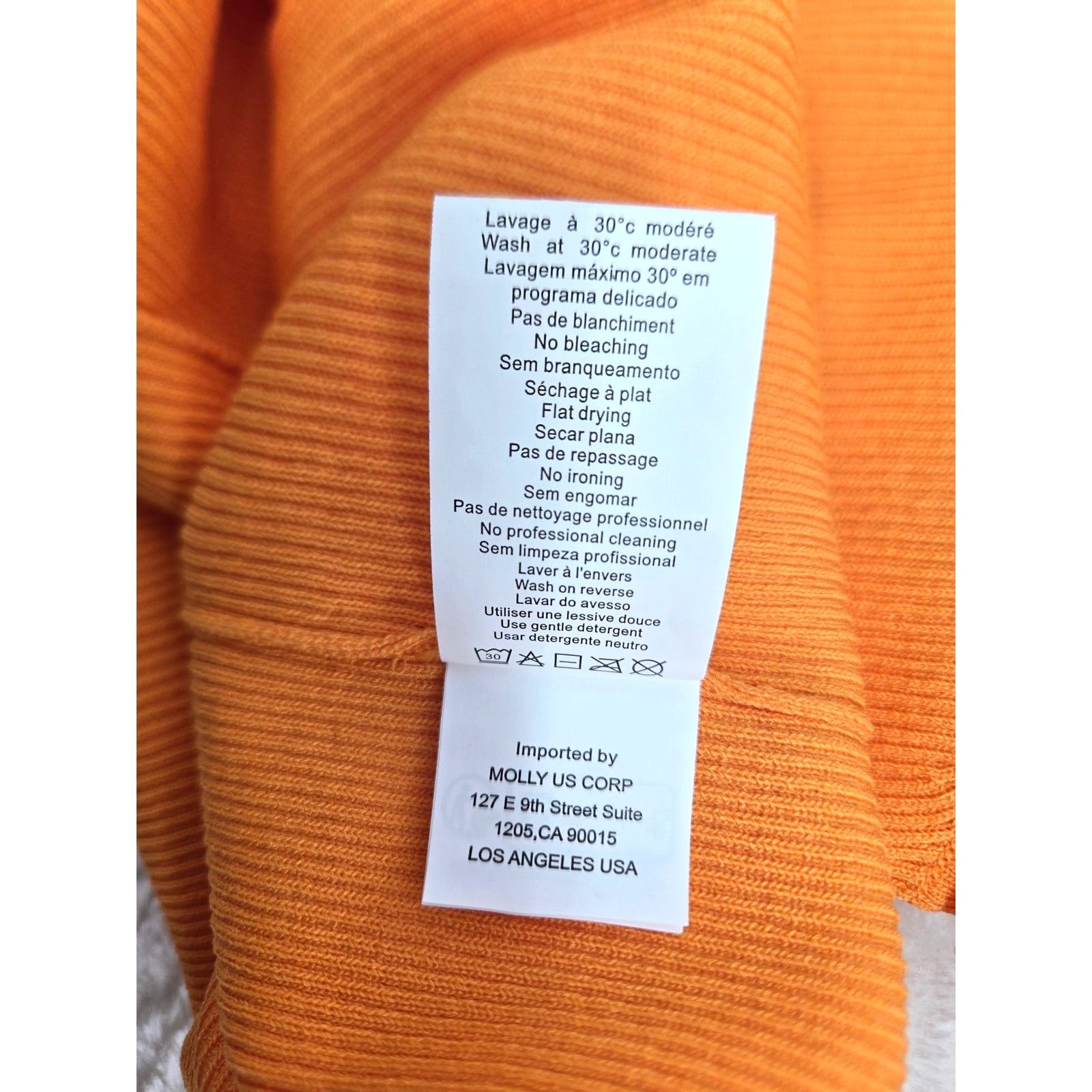 Other NEW Molly Bracken Ribbed Tank Top w/Ruffles in Orange Large Size L / US 10 / IT 46 - 10 Thumbnail
