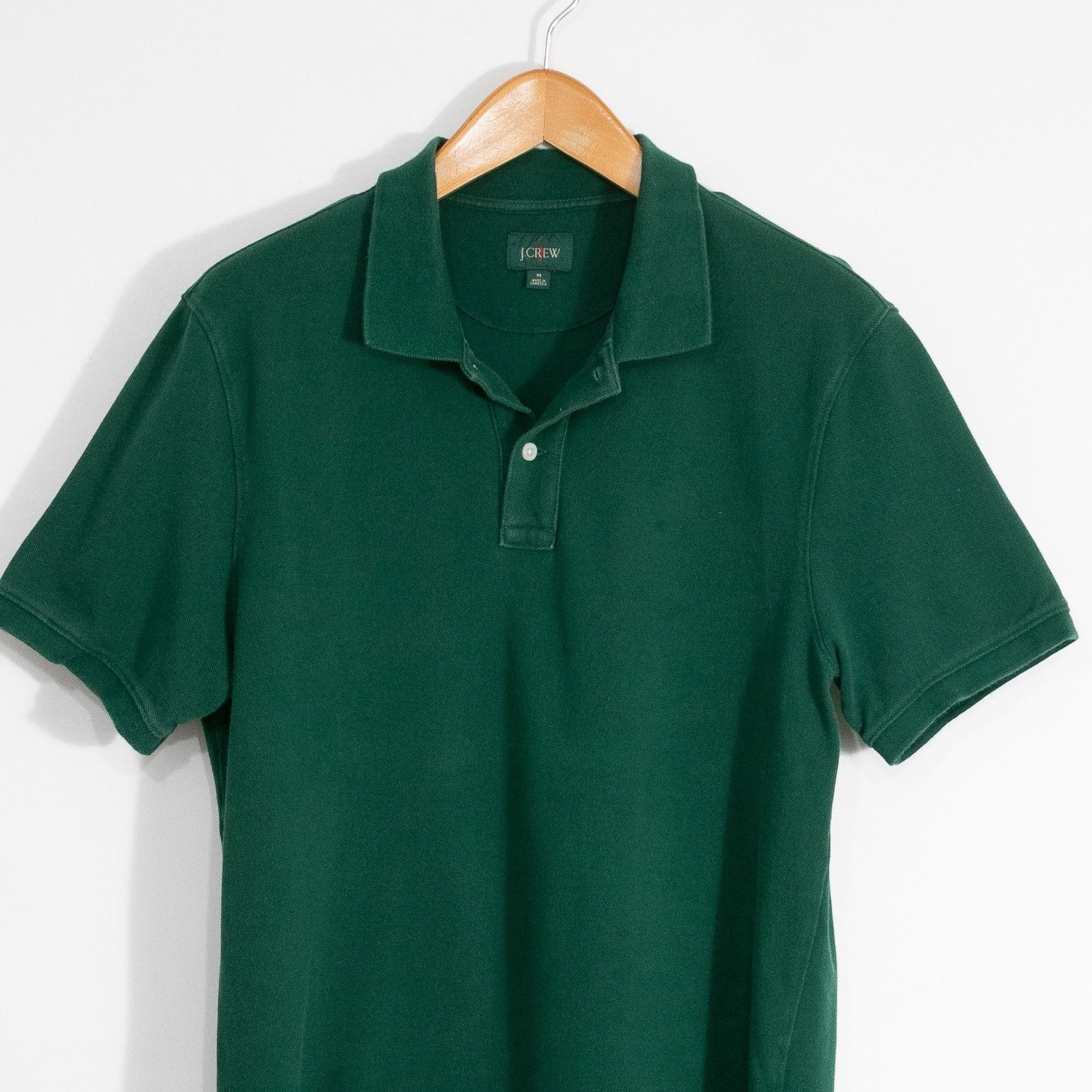 J.Crew Vintage 90s J.Crew Polo Shirt Mens Medium - Green Distressed Size US M / EU 48-50 / 2 - 2 Thumbnail