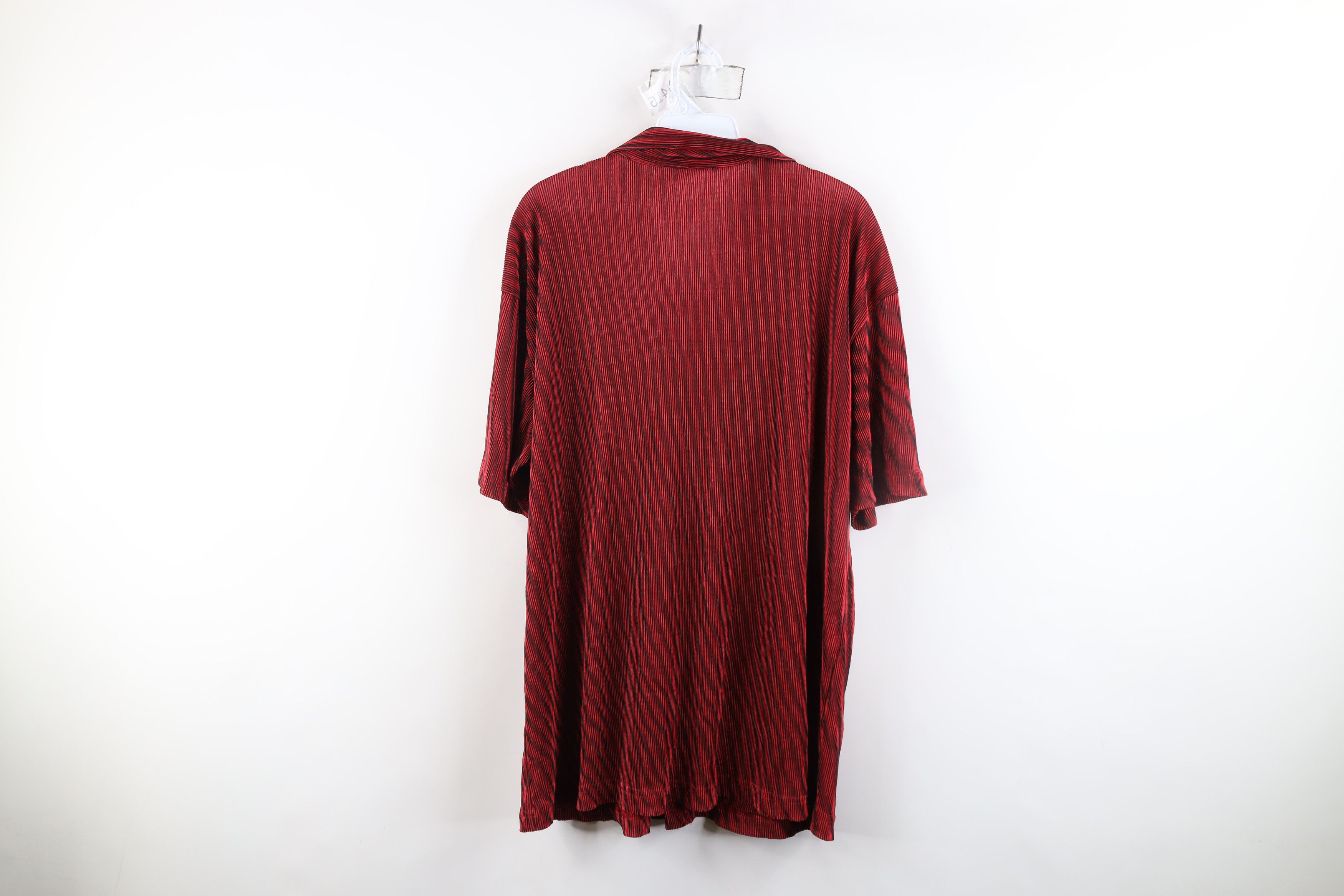 Vintage Vintage 90s Ribbed Knit Stretch Dance Rave Button Shirt USA Size US XL / EU 56 / 4 - 10 Thumbnail