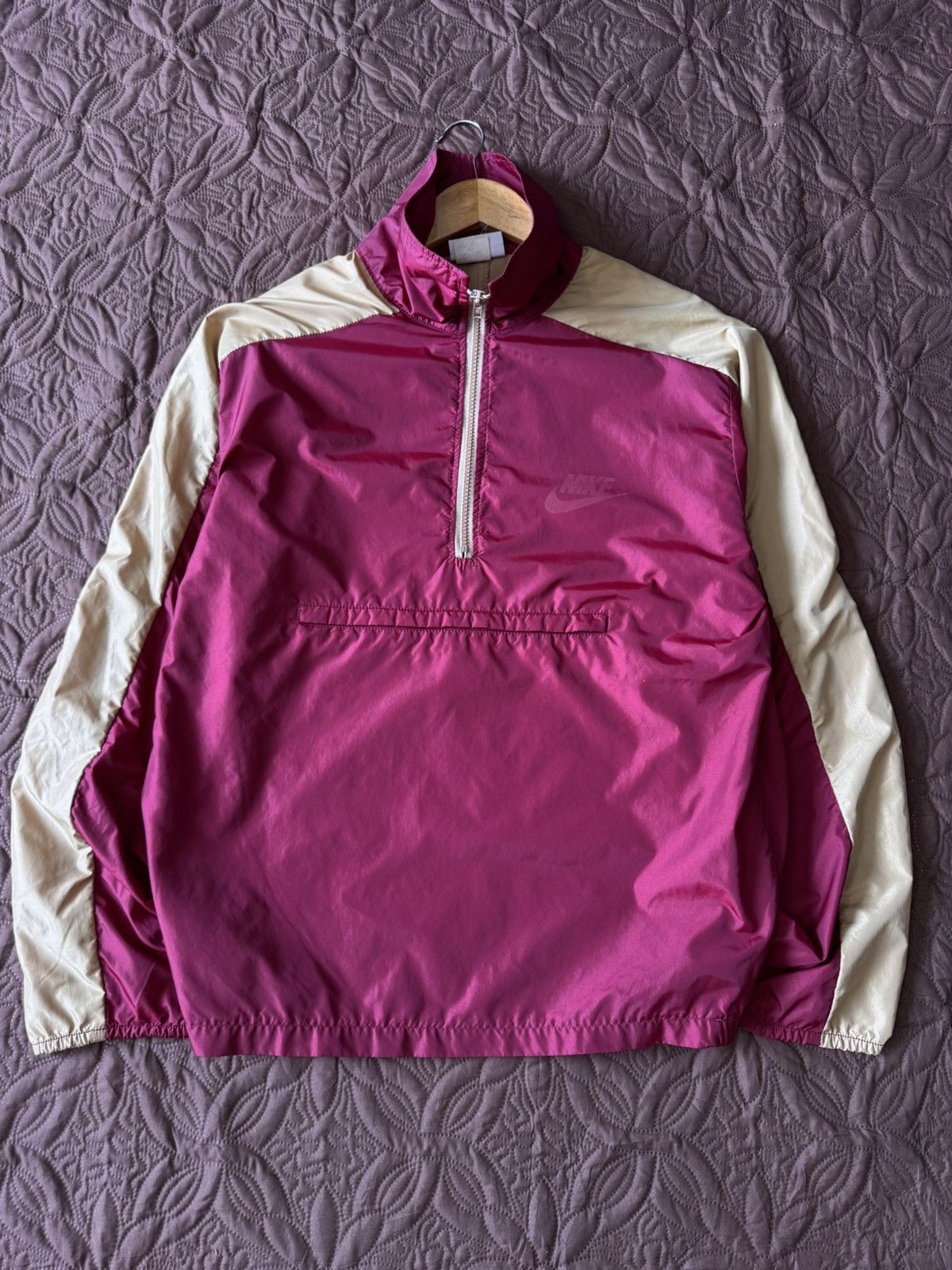 Nike vintage 80s Nike anorak light jacket one layer windbreaker Size US L / EU 52-54 / 3 - 7 Thumbnail