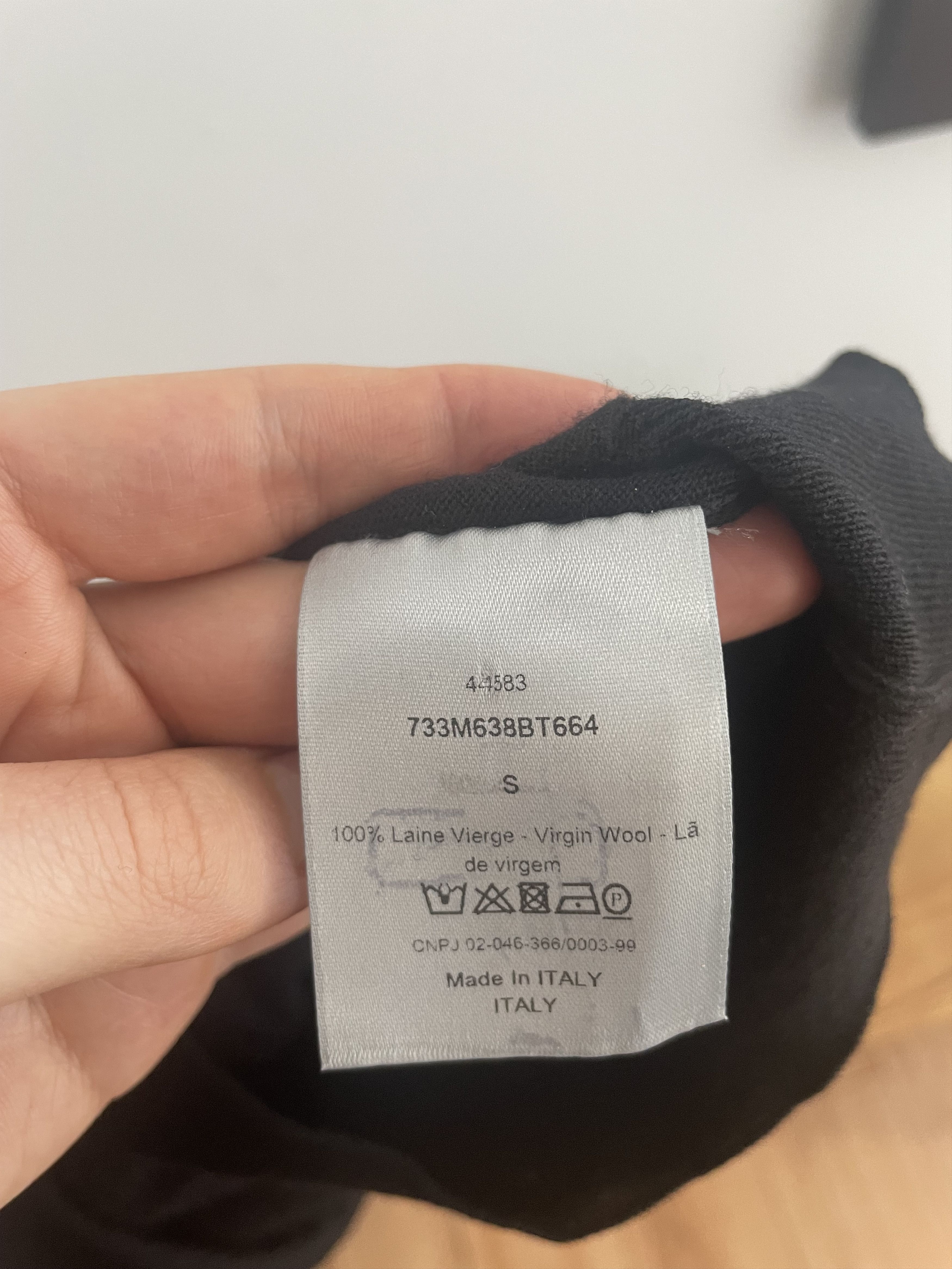 Dior Dior Virgin Wool sweater black size Small Size US S / EU 44-46 / 1 - 7 Thumbnail