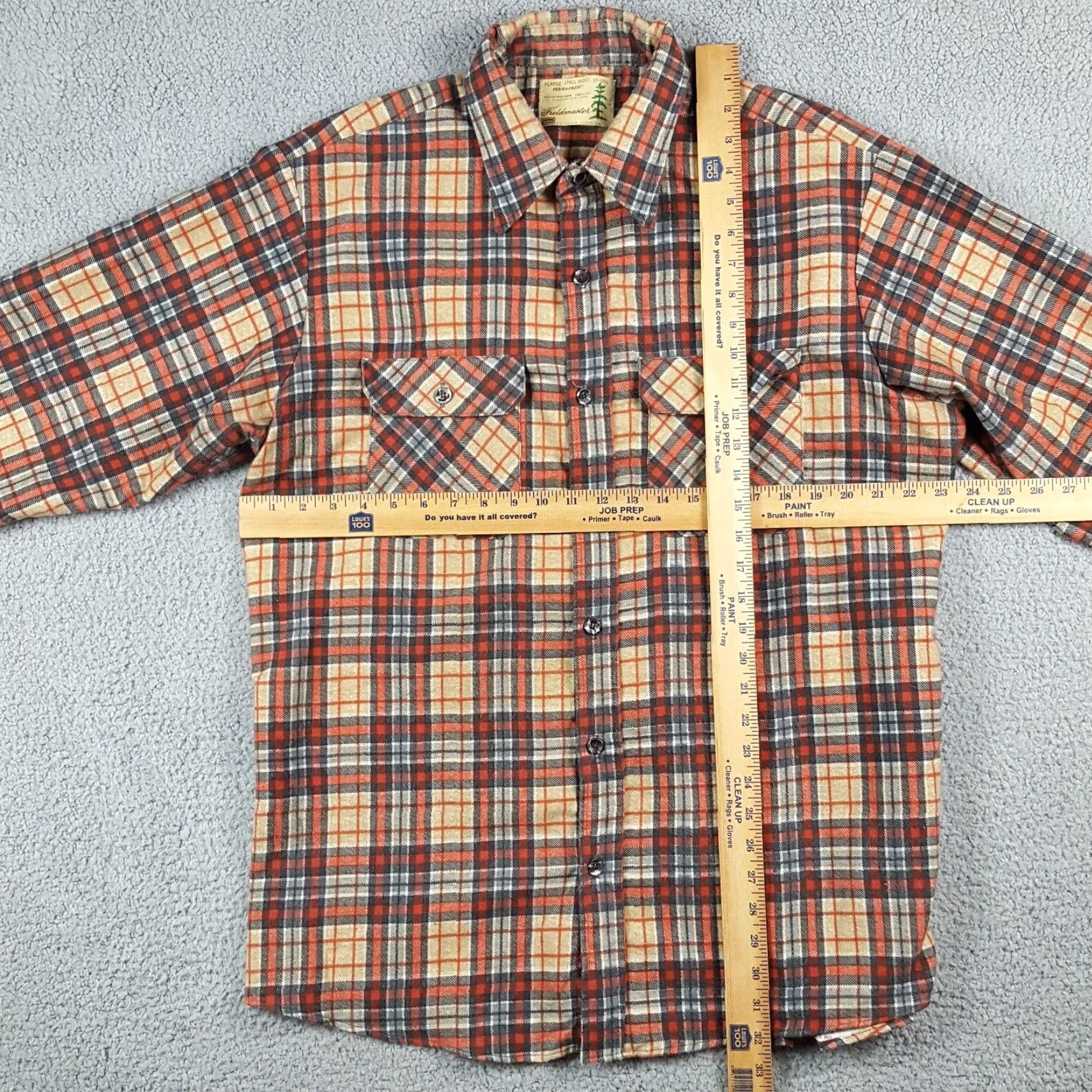 Sears VINTAGE Sears Field Master Flannel Plaid Button-Up Shirt Sz XL Long Sleeve Outdoor Lumberjack Grunge Mens Size US XL / EU 56 / 4 - 6 Thumbnail