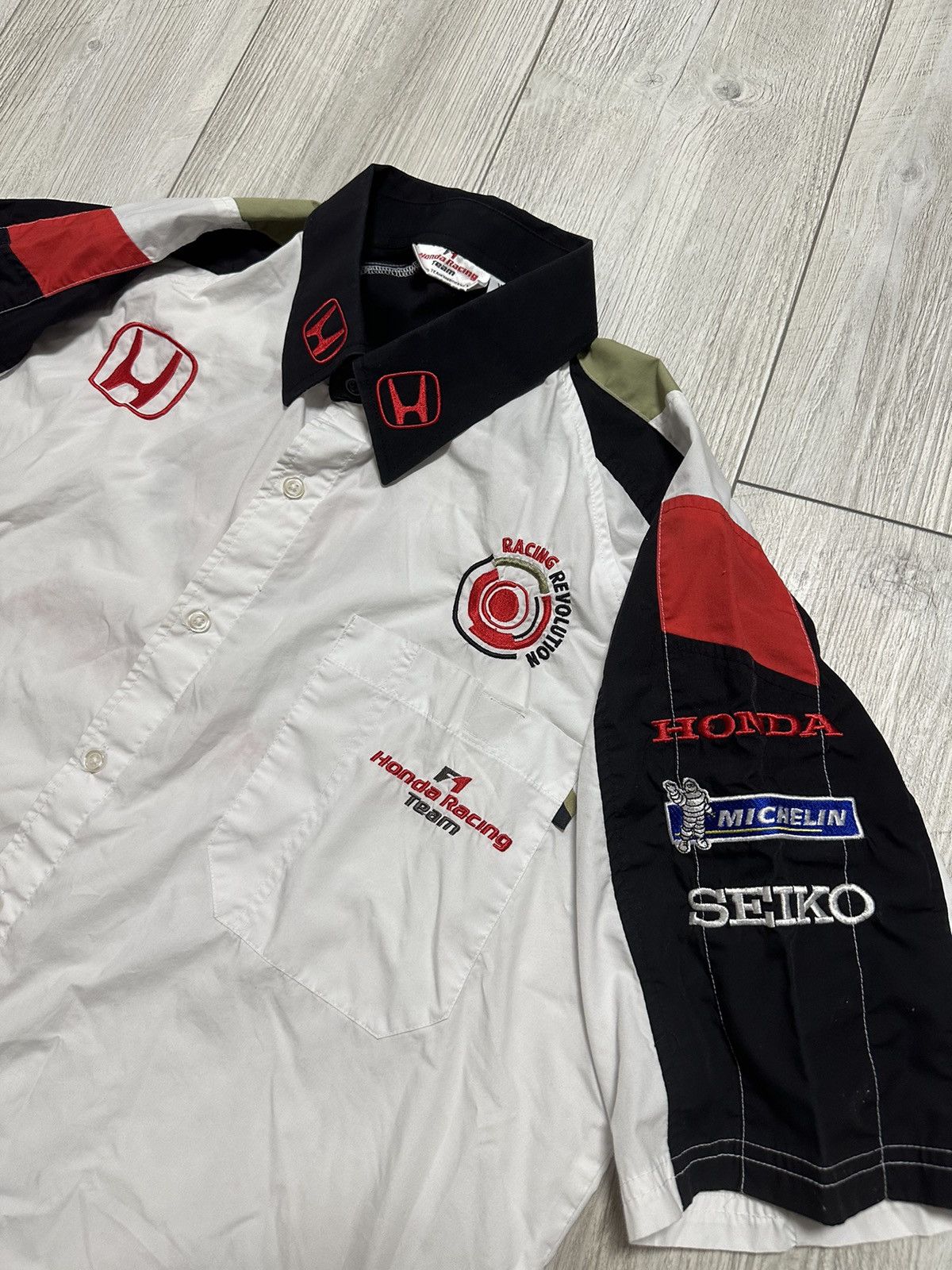 Honda Vintage F1 Honda Racing Team SS Shirt Embroidered Logo Size US XL / EU 56 / 4 - 2 Thumbnail