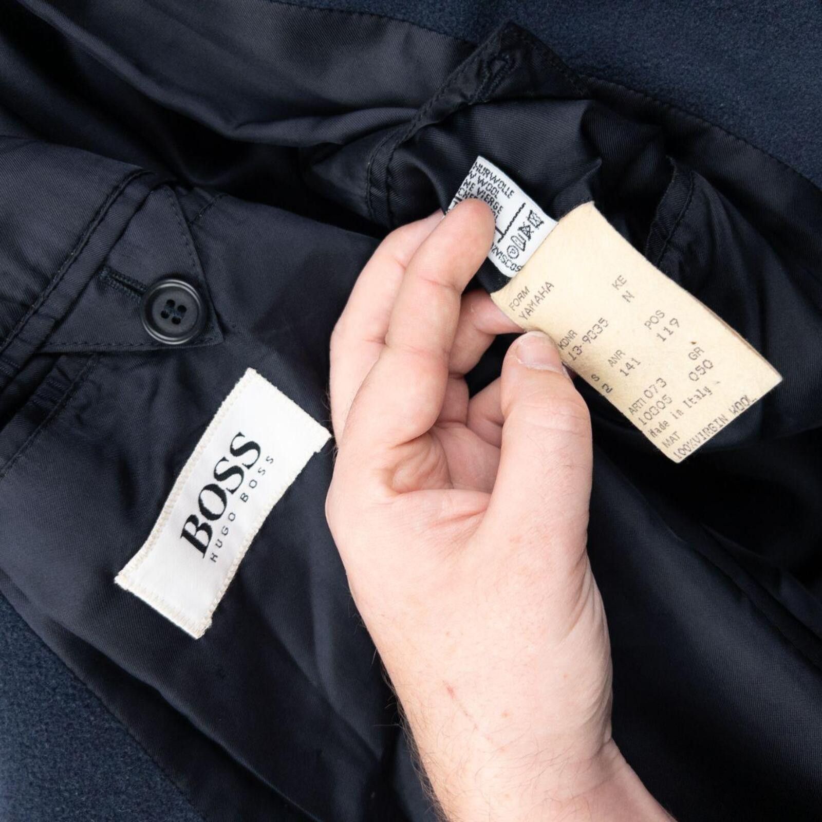 Hugo Boss Vintage 90s Hugo Boss Longline Wool Button Up Jacket Size XL Size US XL / EU 56 / 4 - 5 Thumbnail