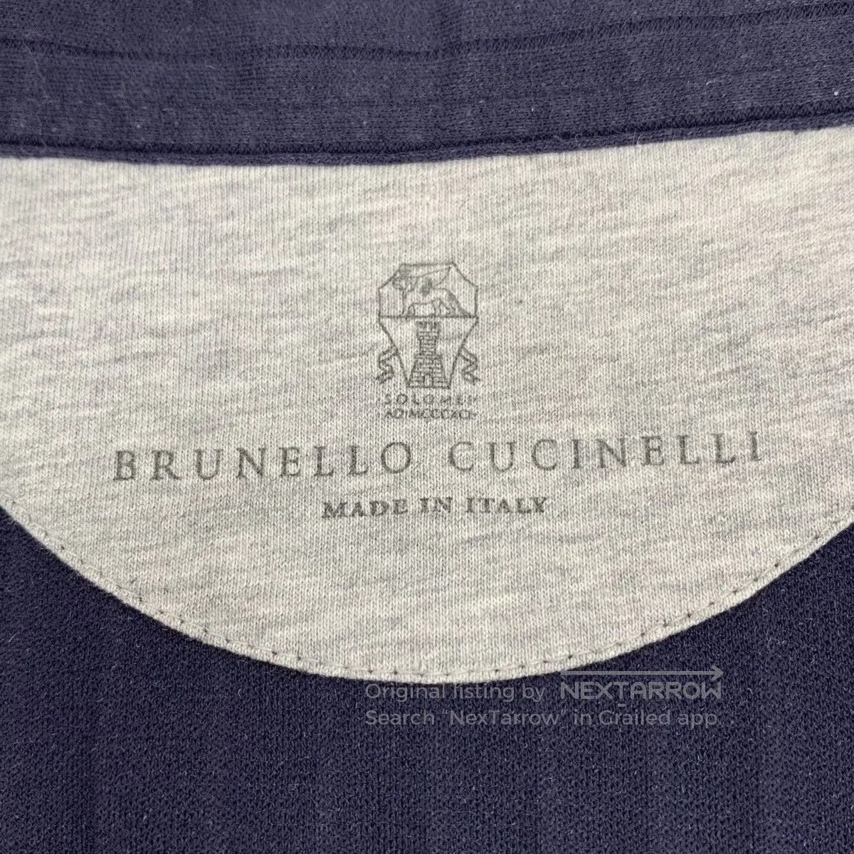 Brunello Cucinelli Blue Ribbed Short Sleeve Polo Shirt. Size US L / EU 52-54 / 3 - 6 Thumbnail