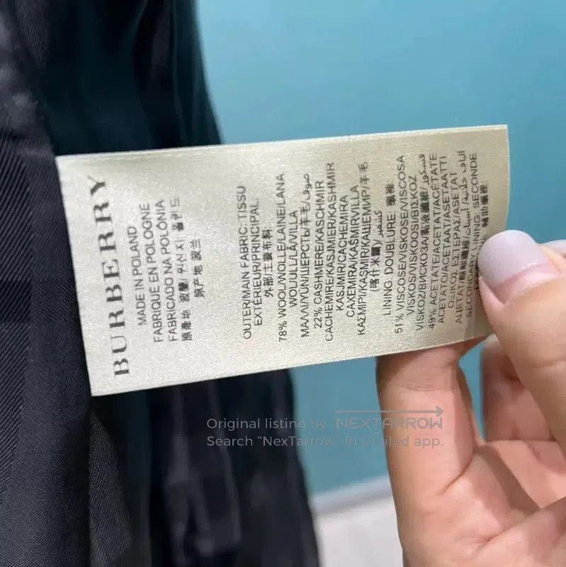 Burberry Burberry Blue Wool Winter Coat for Women. Size M / US 6-8 / IT 42-44 - 9 Thumbnail