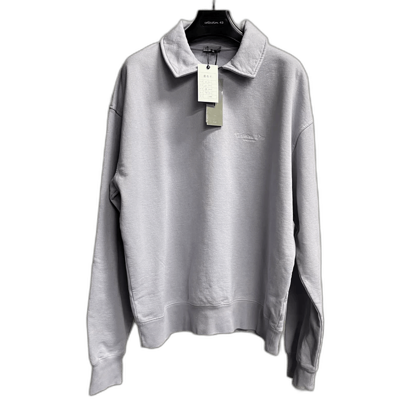 Dior Purple Logo Half-Zip Long Sleeve Sweatshirt-yf