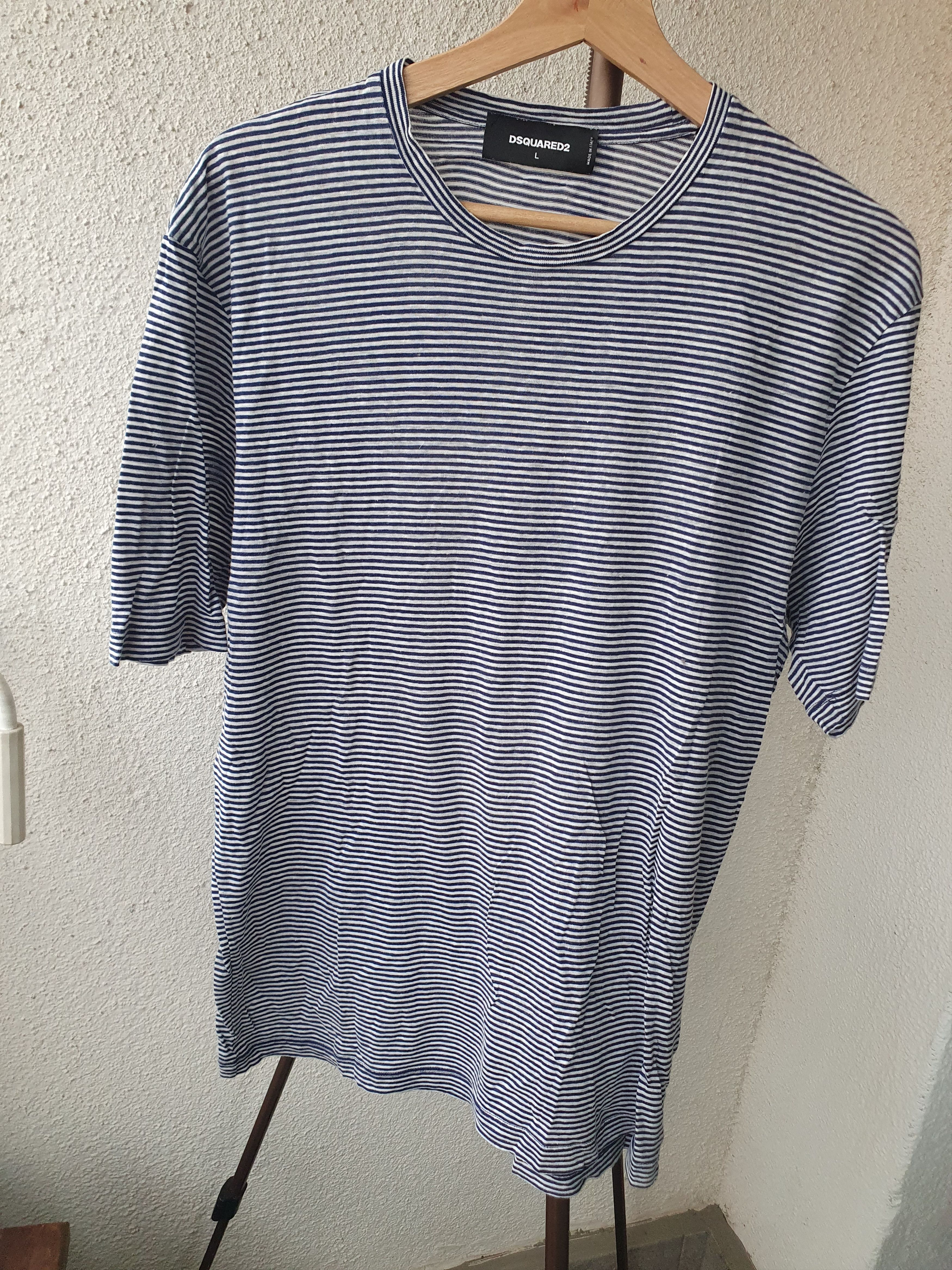 Dsquared2 Disquared2 Sailor Striped Made in Italy t-shirt sz L Size US L / EU 52-54 / 3 - 10 Thumbnail