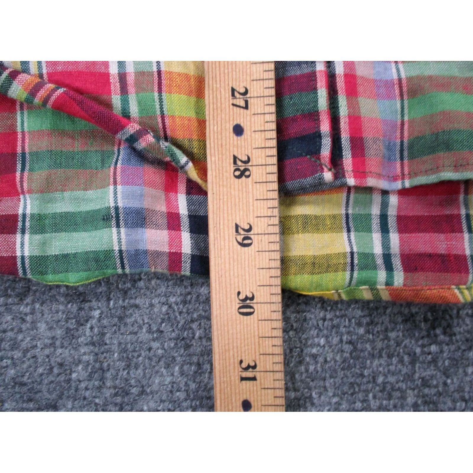 Ralph Lauren Lauren Ralph Lauren Shirt Mens XL Plaid Linen Button-Up Casual Business Colorful Multicolor Classic Preppy Size US XL / EU 56 / 4 - 4 Thumbnail