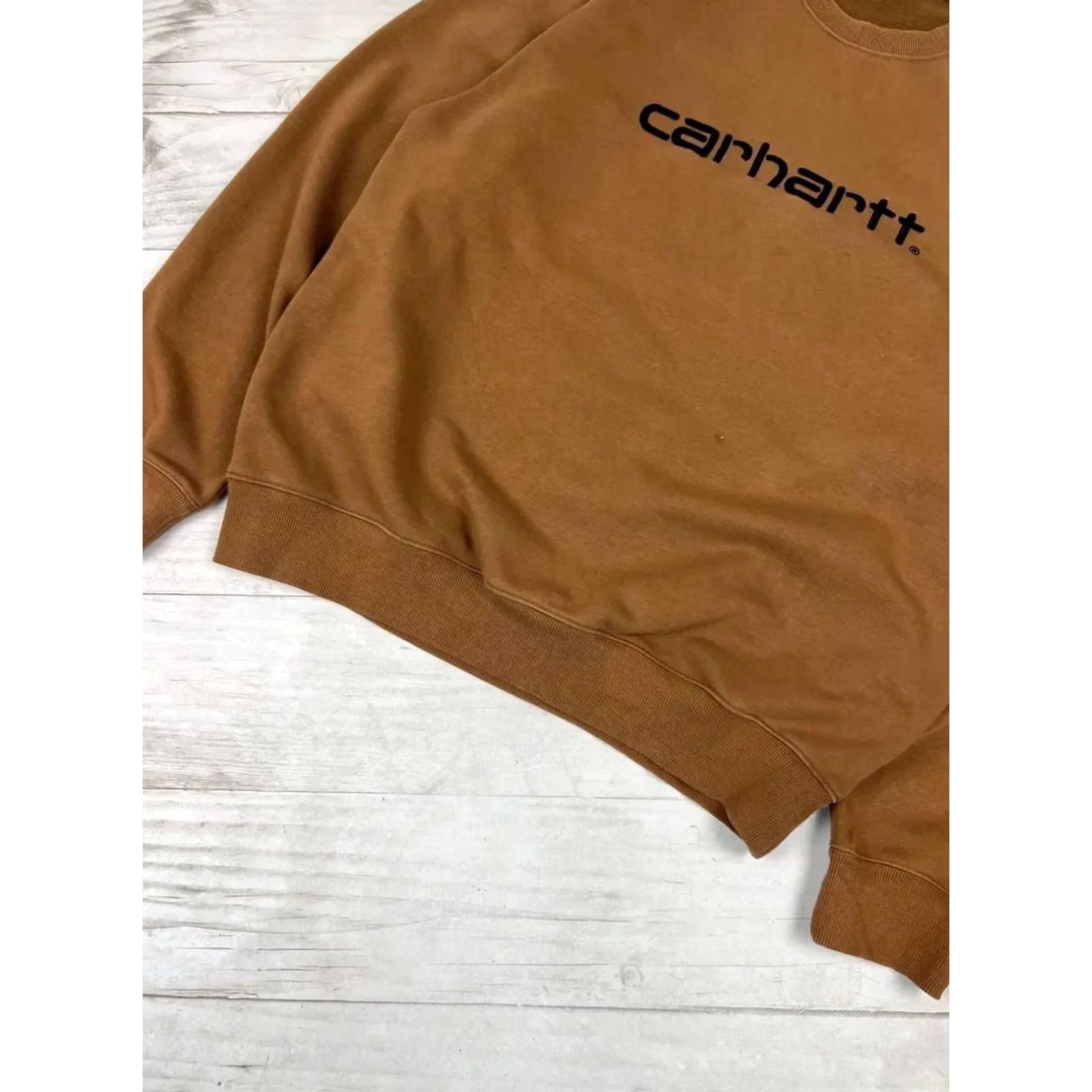 Carhartt Carhartt Sweatshirt Big Logo Embroidered Men SZ L Brown Size US L / EU 52-54 / 3 - 4 Thumbnail