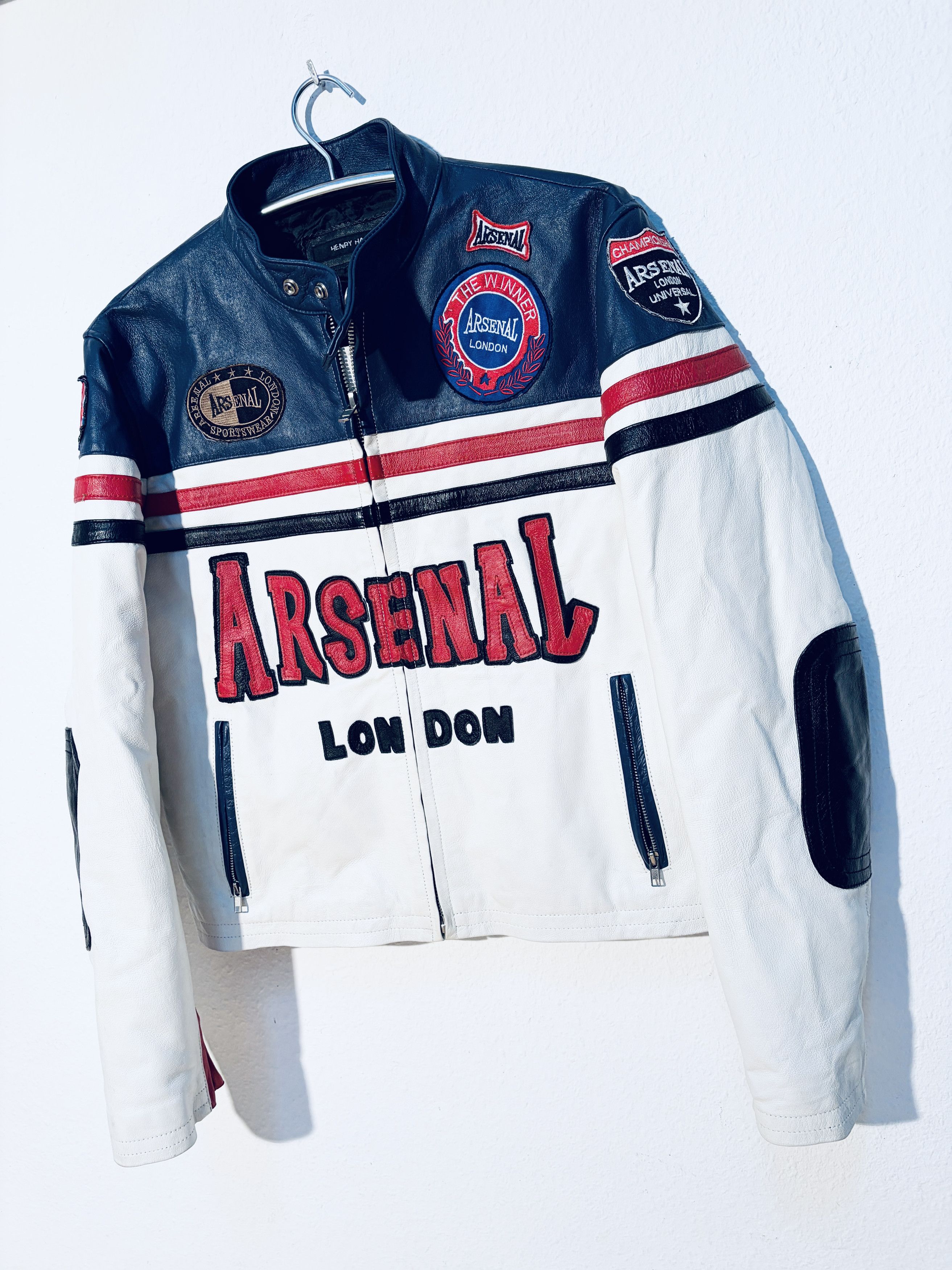 Other Arsenal Leather Biker Jacket 90s Vintage Size US M / EU 48-50 / 2 - 3 Thumbnail