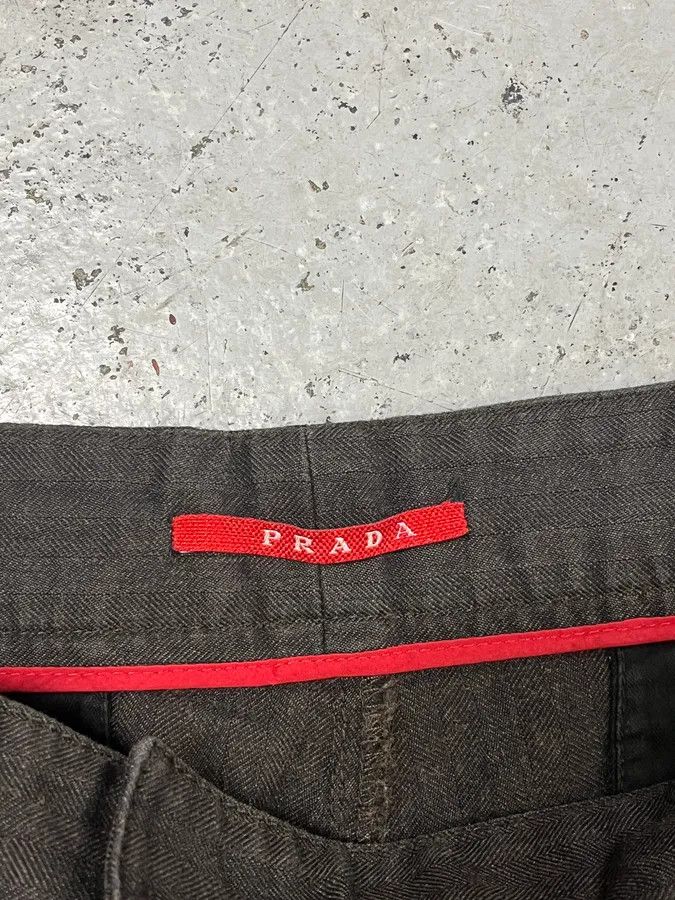 Prada AW2007 Prada Dark Brown Wool Tailored Pants Size US 34 / EU 50 - 10 Thumbnail