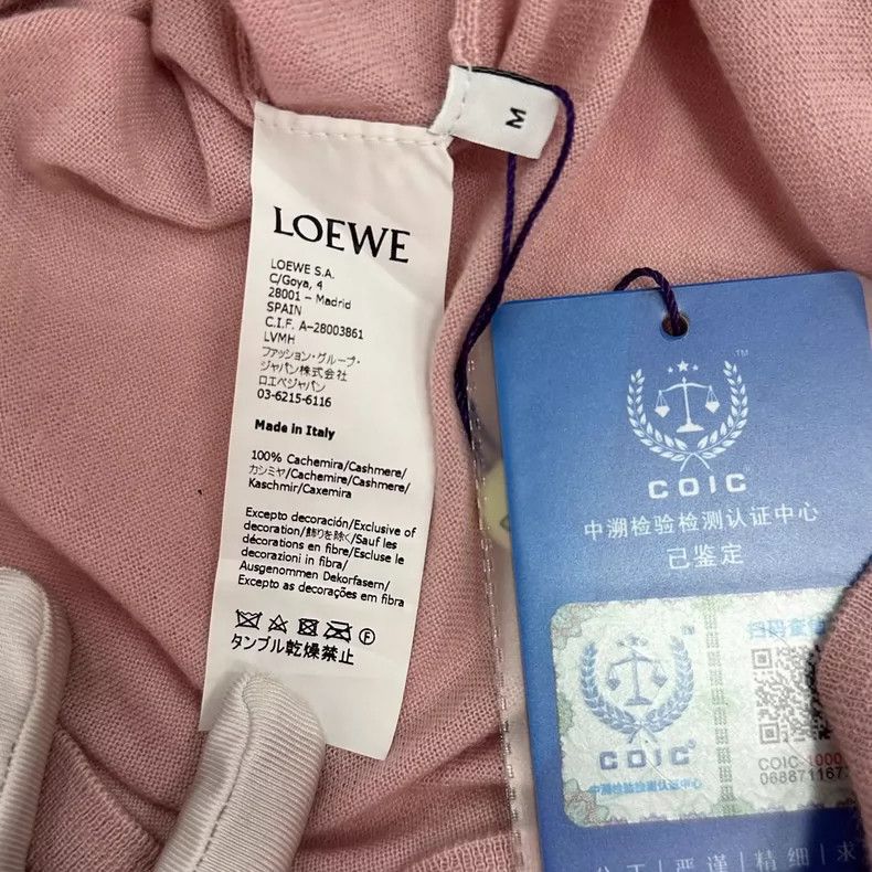 Loewe LOEWE Light pink small logo embroidered sweater sweater Size M / US 6-8 / IT 42-44 - 4 Thumbnail