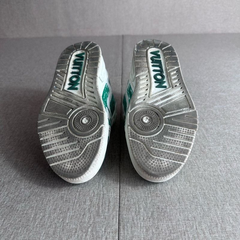 Louis Vuitton Louis Vuitton Hand-painted Green Trainer Sneakers -2508 Size US 6.5 / EU 39-40 - 5 Thumbnail