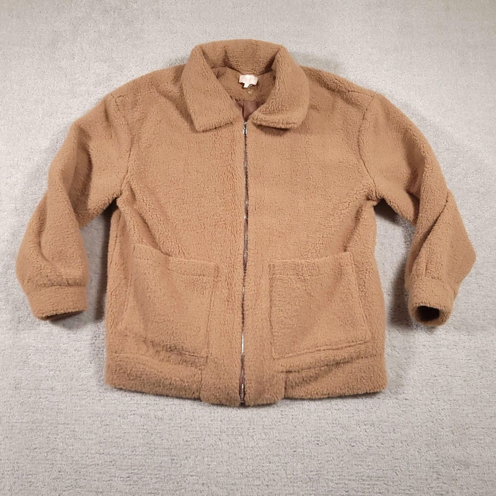 Vintage VINTAGE Entro Jacket Womens S Brown Sherpa Fleece Full Zip Pockets Cozy Size S / US 4 / IT 40 - 2 Thumbnail