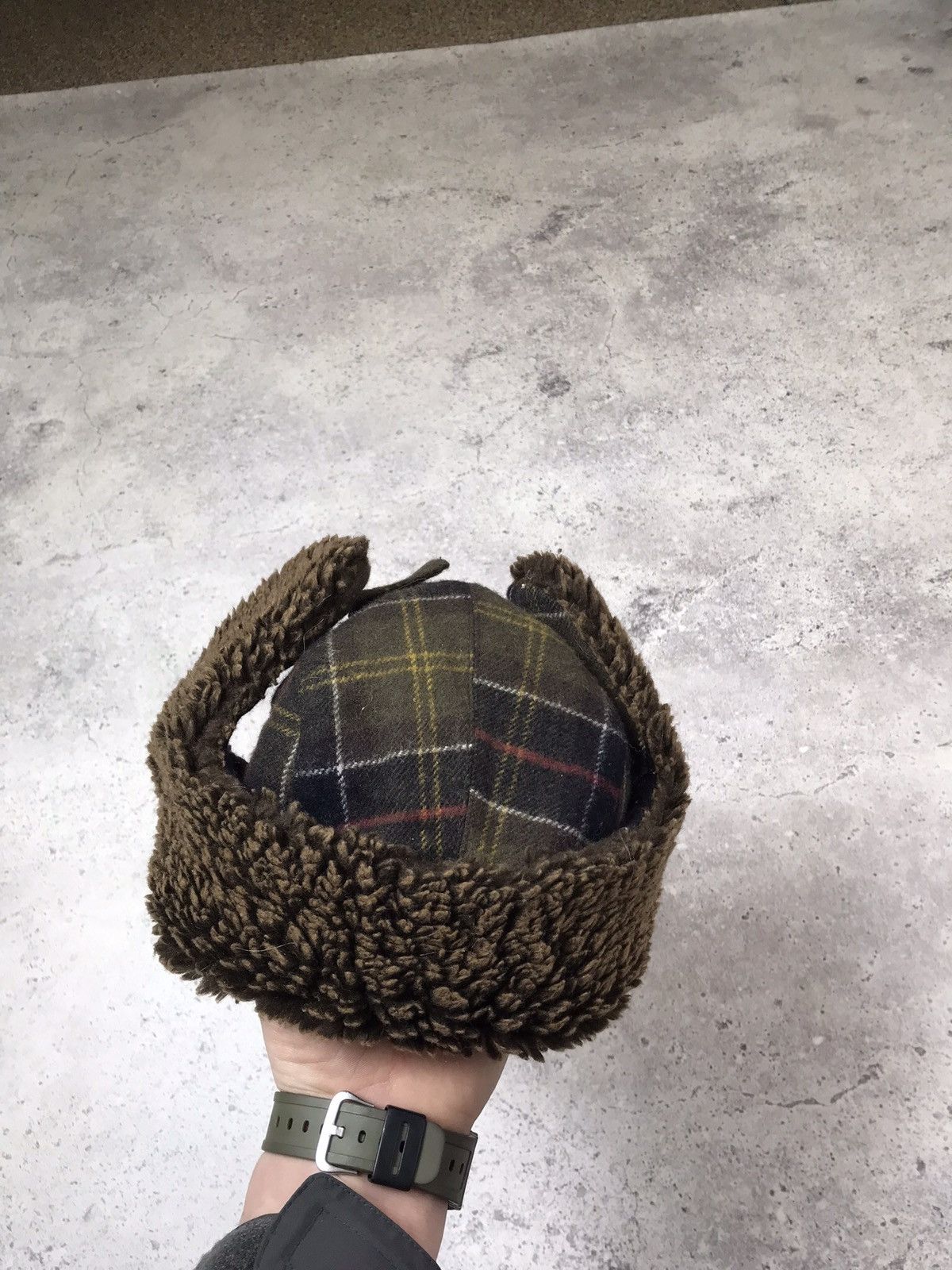Barbour × Vintage Rare Vintage Barbour Checker Winter Hat Cap Hype Streetwear Size ONE SIZE - 4 Thumbnail