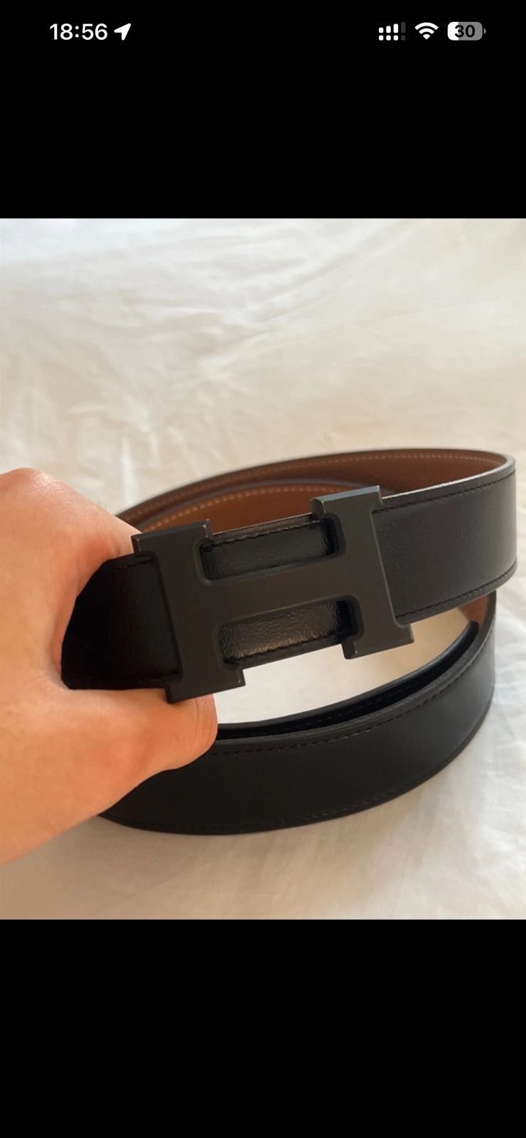 Hermes Hermes reversible belt Size 32 - 2 Thumbnail
