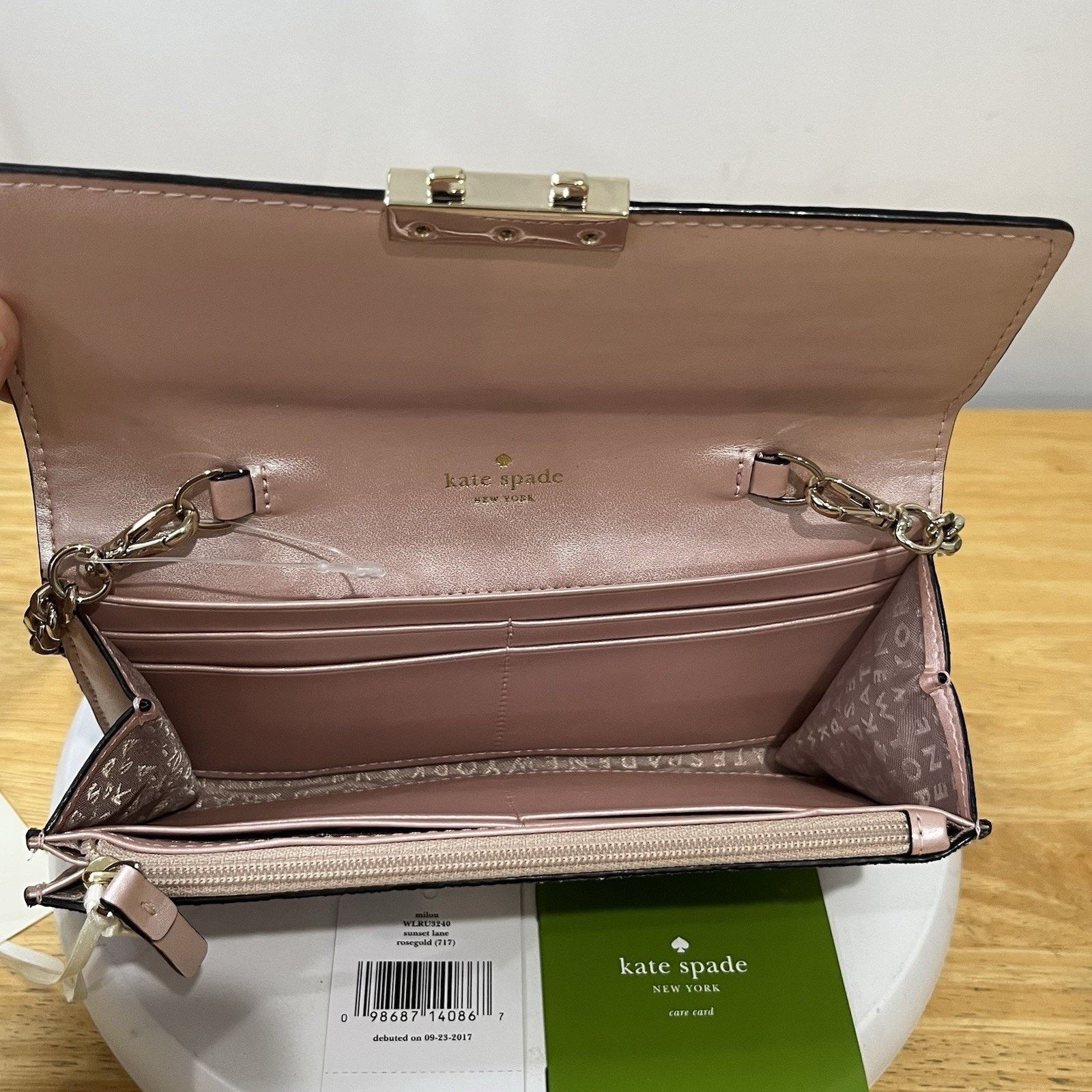 Kate Spade Nwt Kate Spade Rose Gold Pink Glitter Sunset Lane Milou Size ONE SIZE - 5 Thumbnail