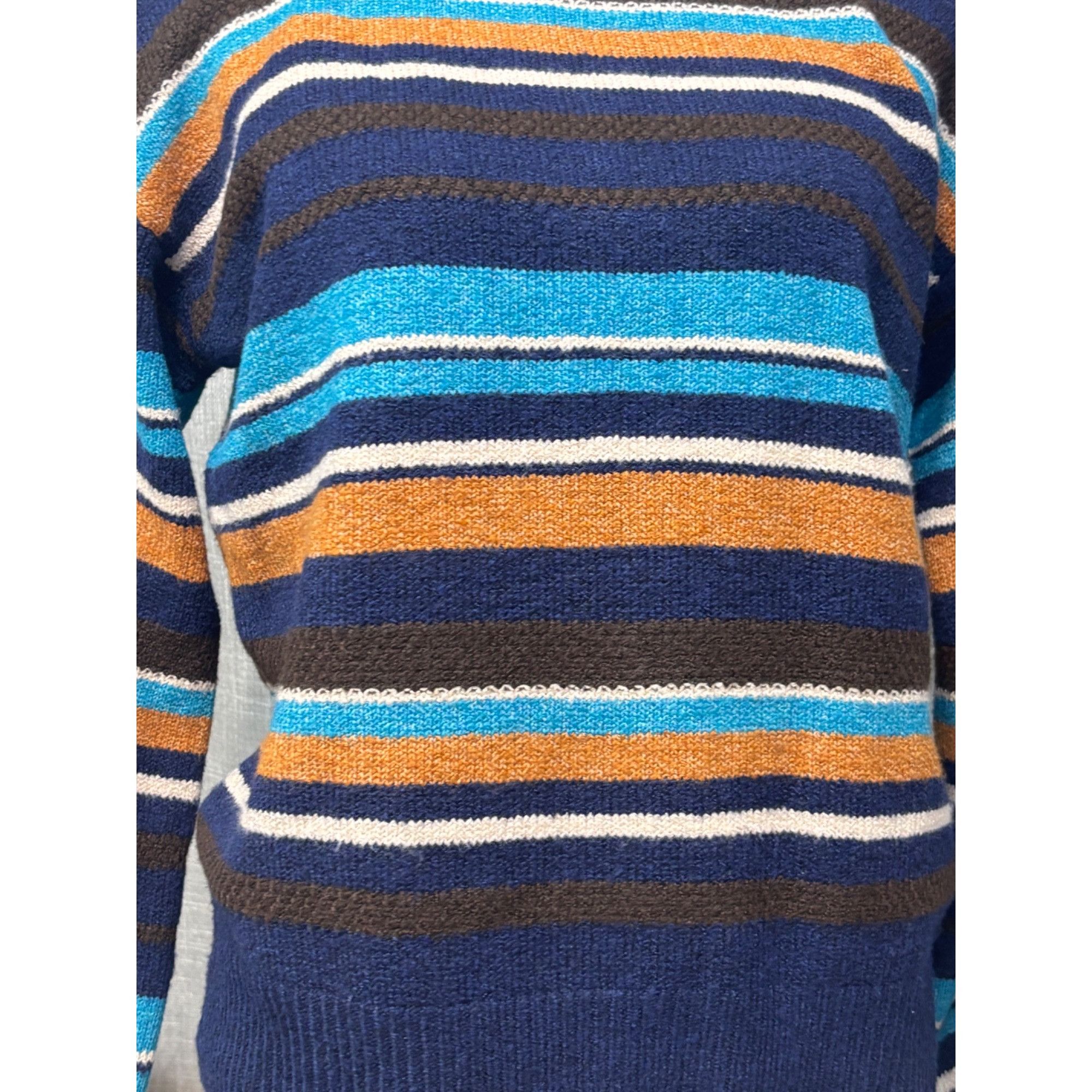 Other St. John’s Bay women’s Mock Neck, Button Back Striped Sweate Size M / US 6-8 / IT 42-44 - 12 Thumbnail