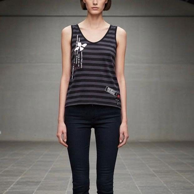 Other The Cop Copine Striped Purple Tanktop Size ONE SIZE - 3 Thumbnail