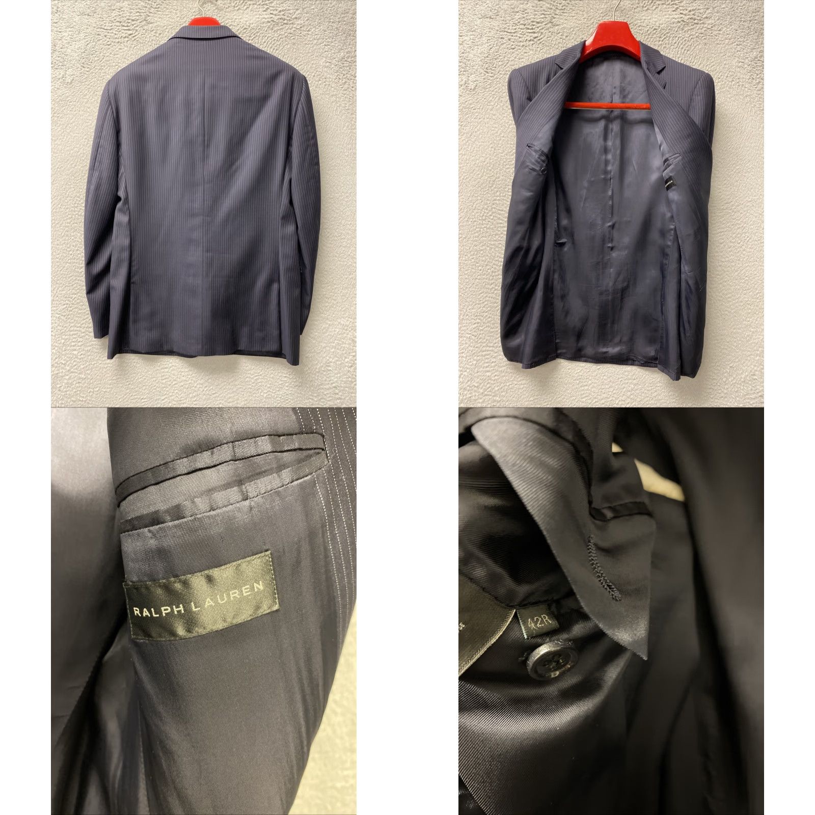 Polo Ralph Lauren Ralph Lauren Blazer Men’s 42R Striped Black Wool 160-4 Size 42R - 8 Thumbnail