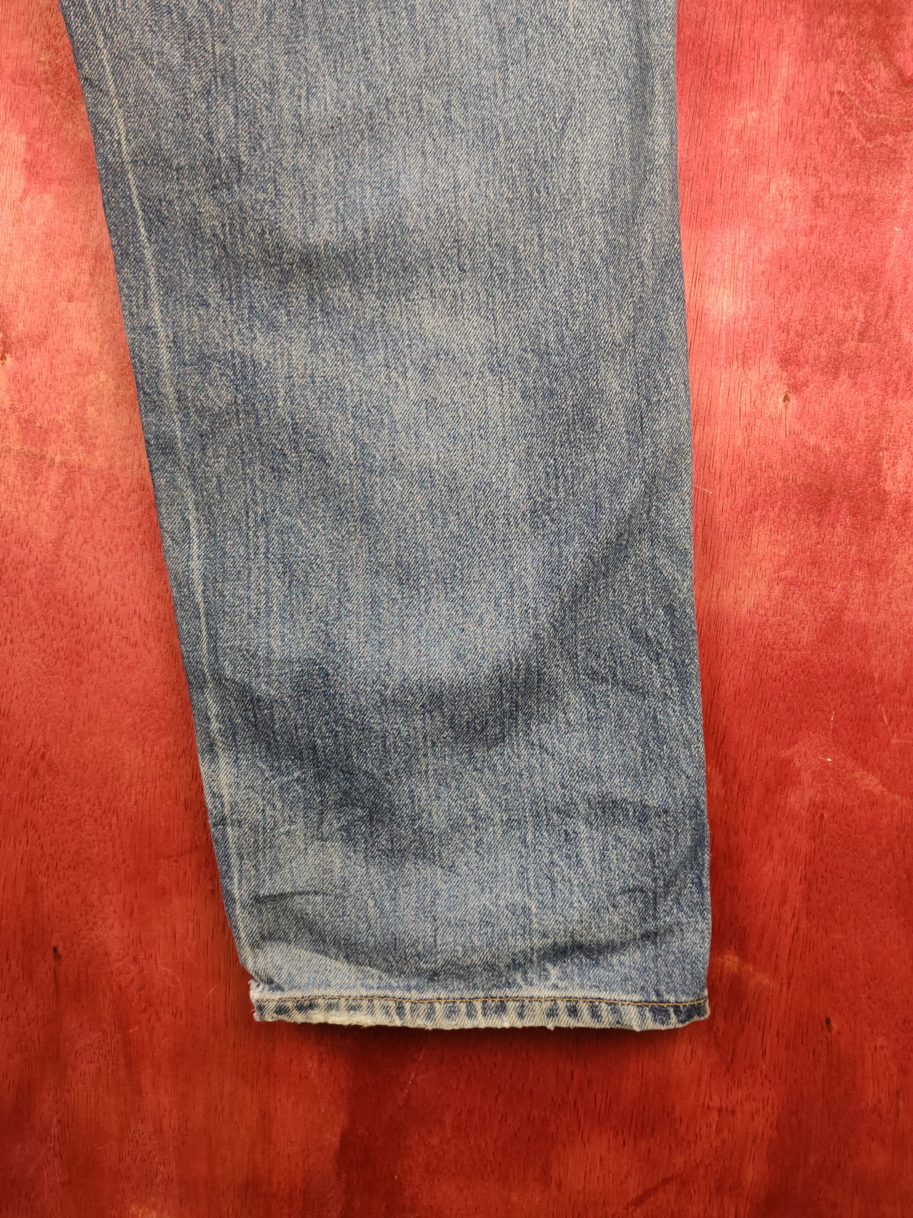 Japanese Brand Uniqlo Blue Faded Distressed Ripped Jeans #S1634 Size US 35 - 11 Thumbnail