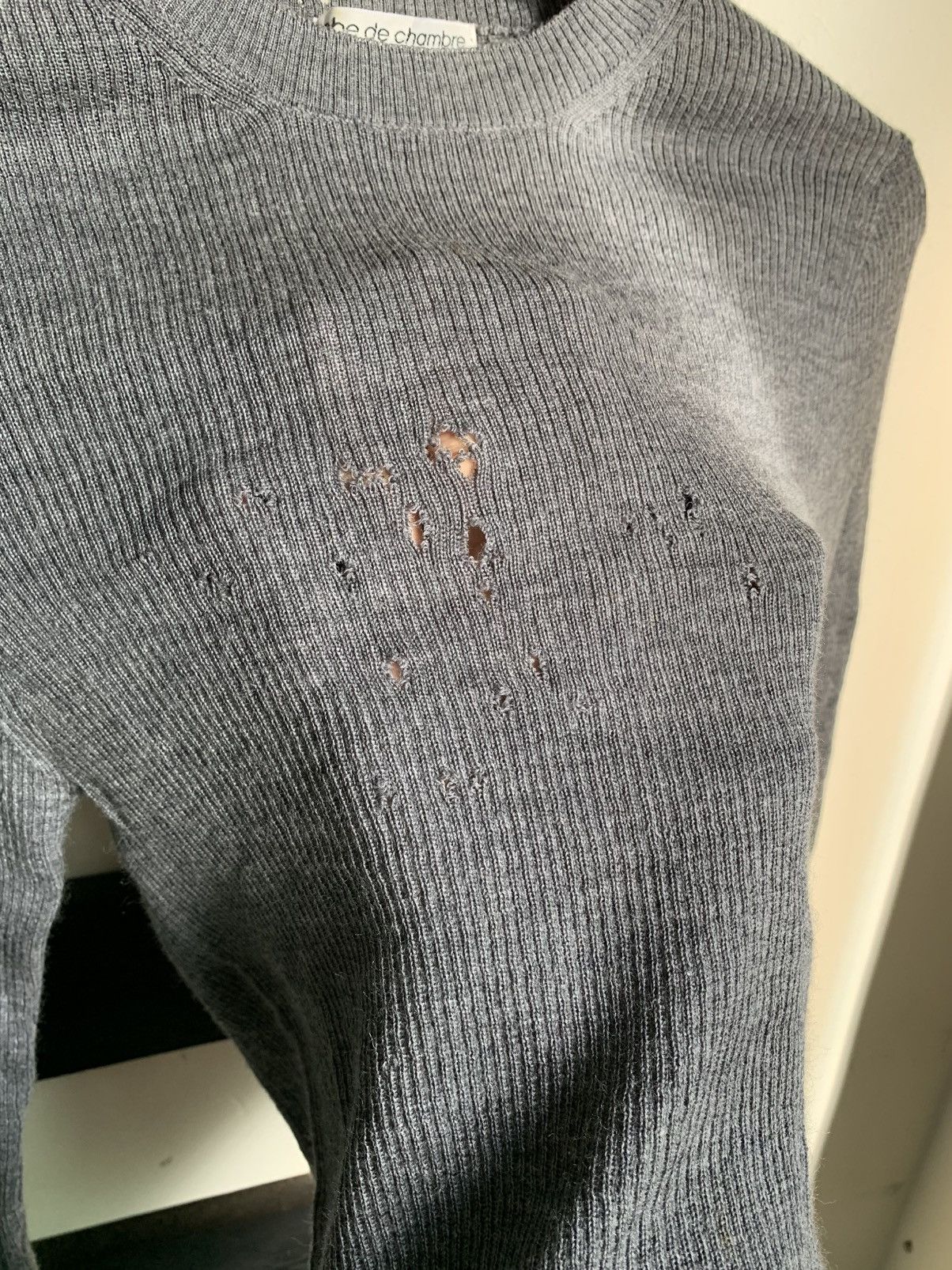 Comme des Garcons Vintage Distressed Cross fit Comme Des Garcons Knit Sweater Size US XXS / EU 40 - 4 Thumbnail